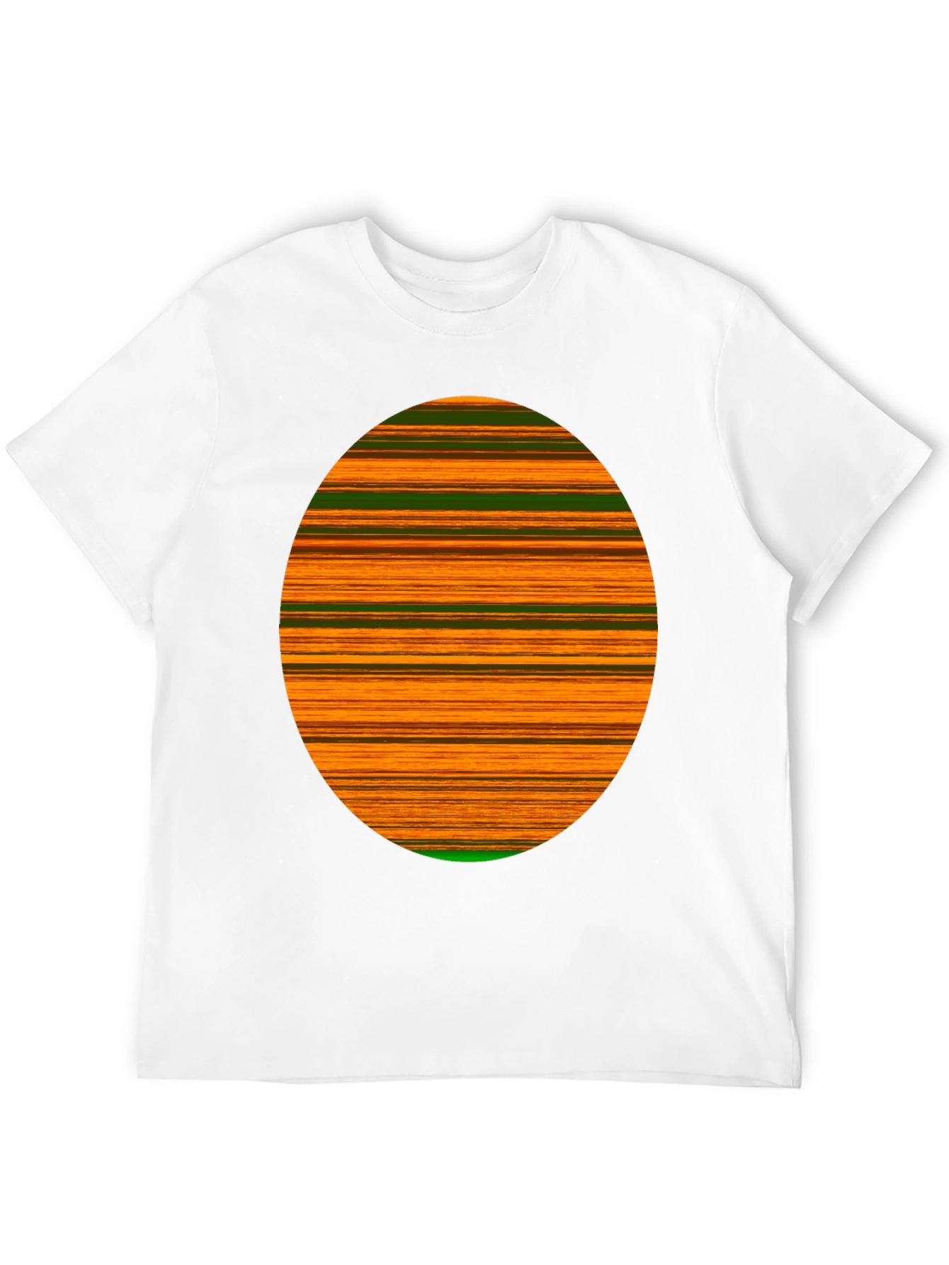 Striped Oval Graphic Tee - Bold Statement Shirt