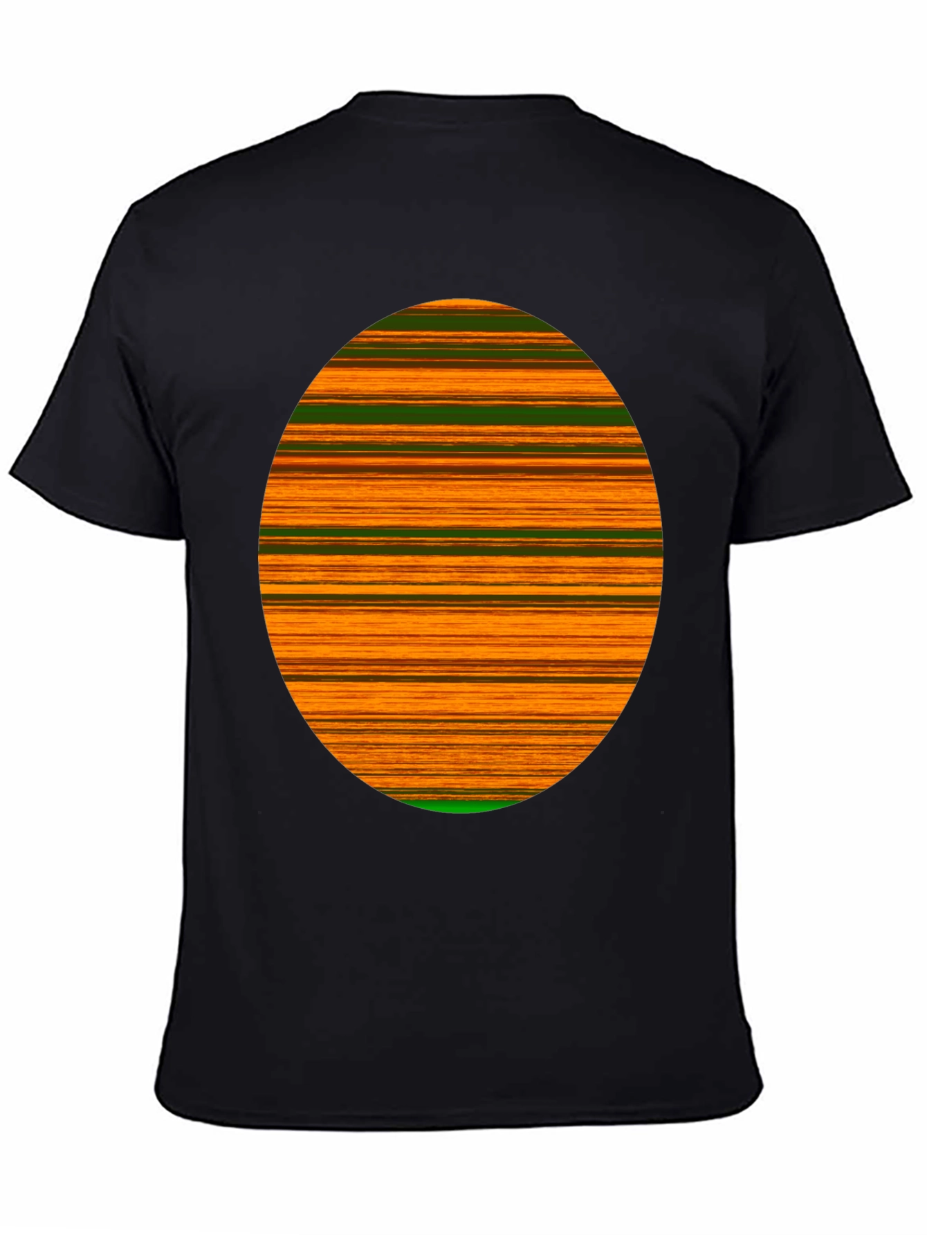 Striped Oval Graphic Tee - Bold Statement Shirt