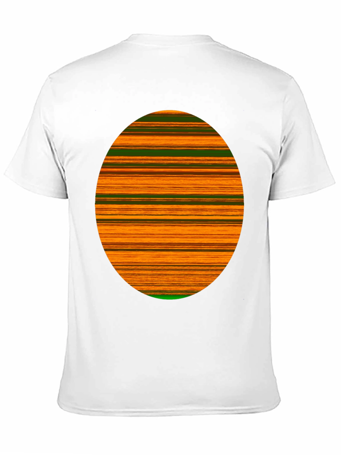 Striped Oval Graphic Tee - Bold Statement Shirt