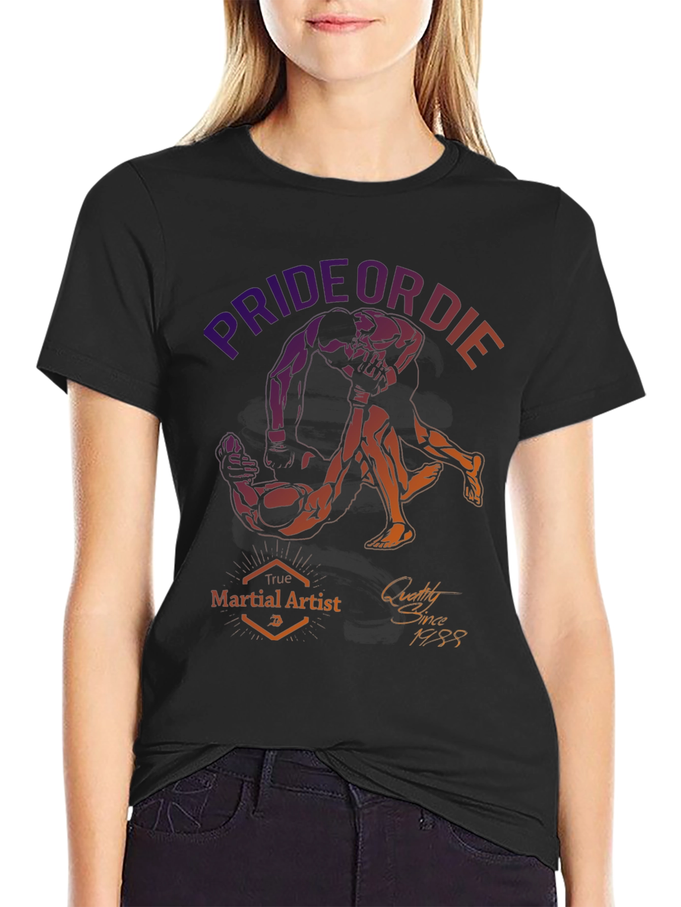 Pride or Die Martial Artist Graphic T-Shirt