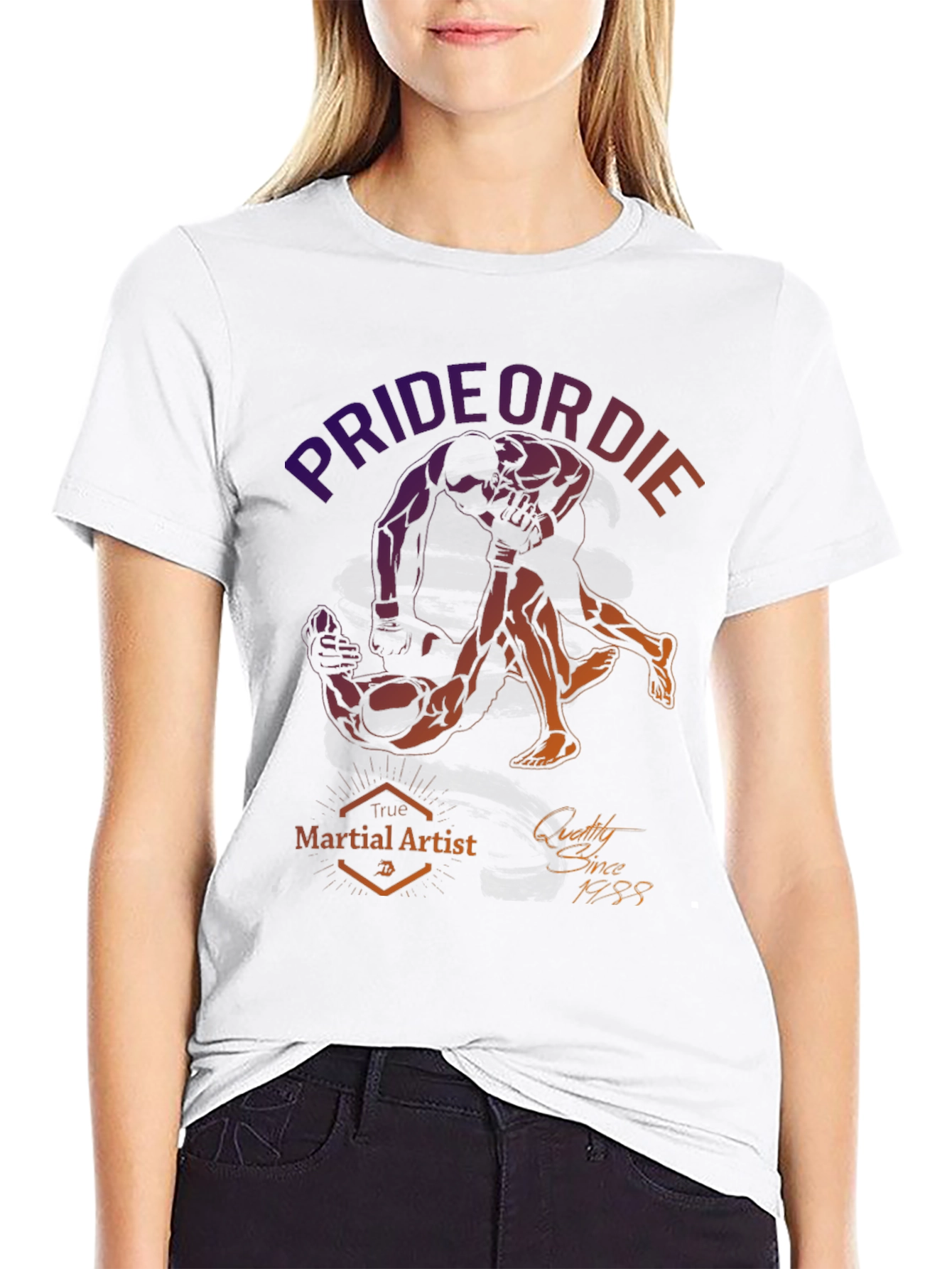 Pride or Die Martial Artist Graphic T-Shirt