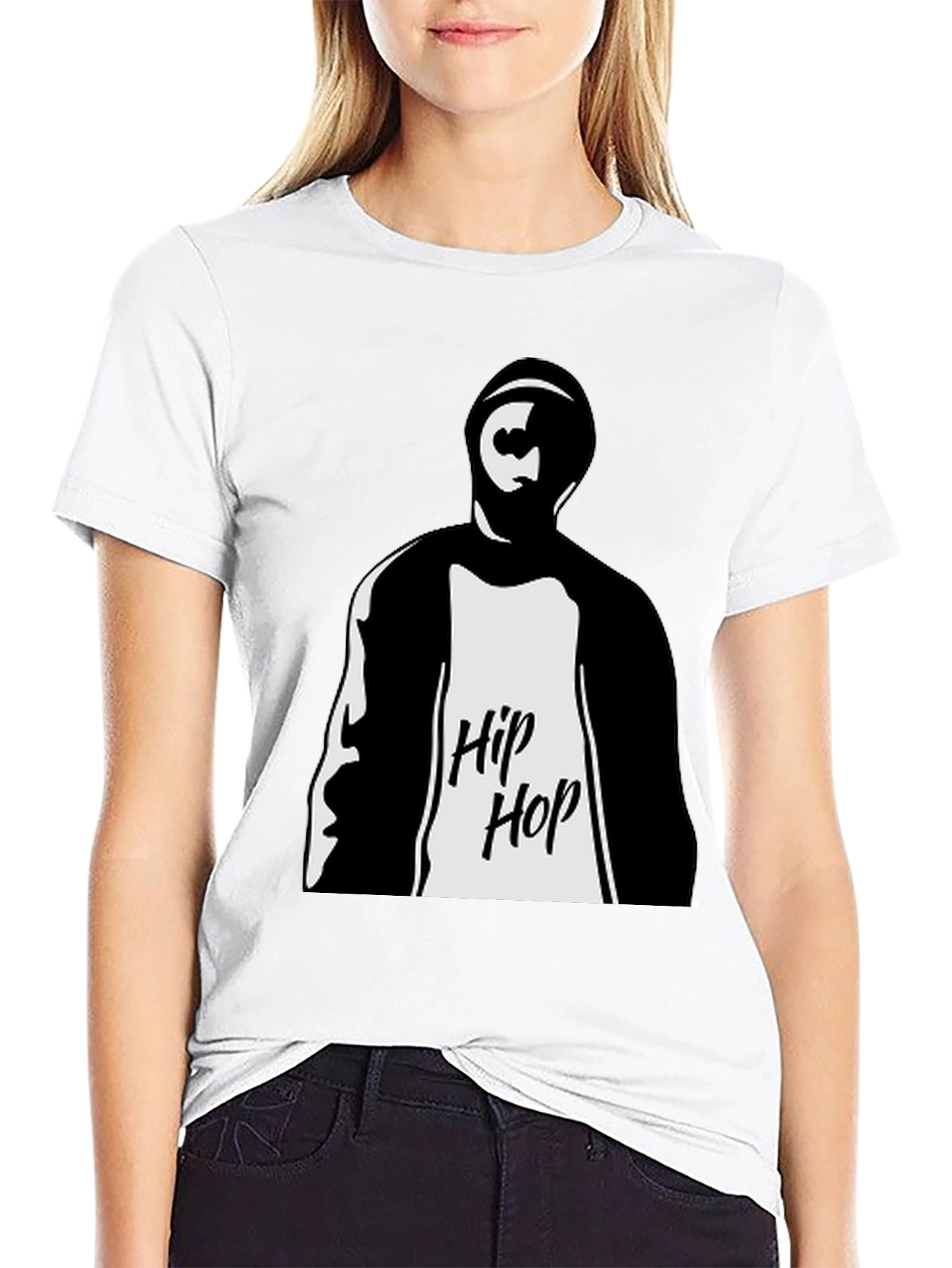 Hip Hop Graphic Tee - Mens Black T-Shirt