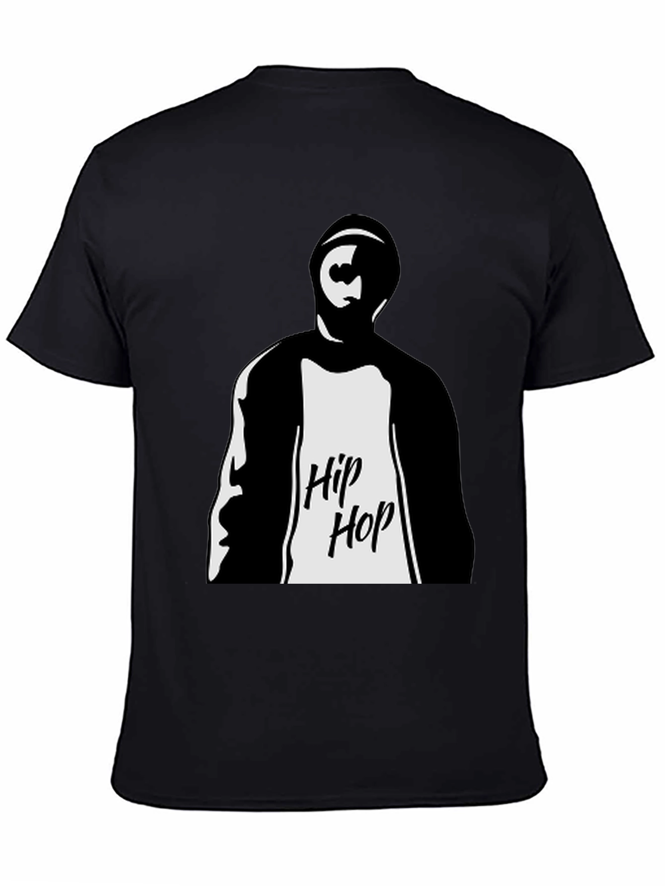 Hip Hop Graphic Tee - Mens Black T-Shirt