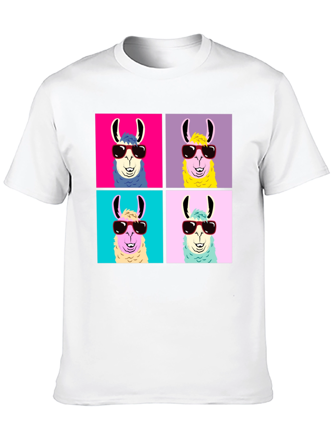 Llama Pop Art T-Shirt - Cool Animal Tee