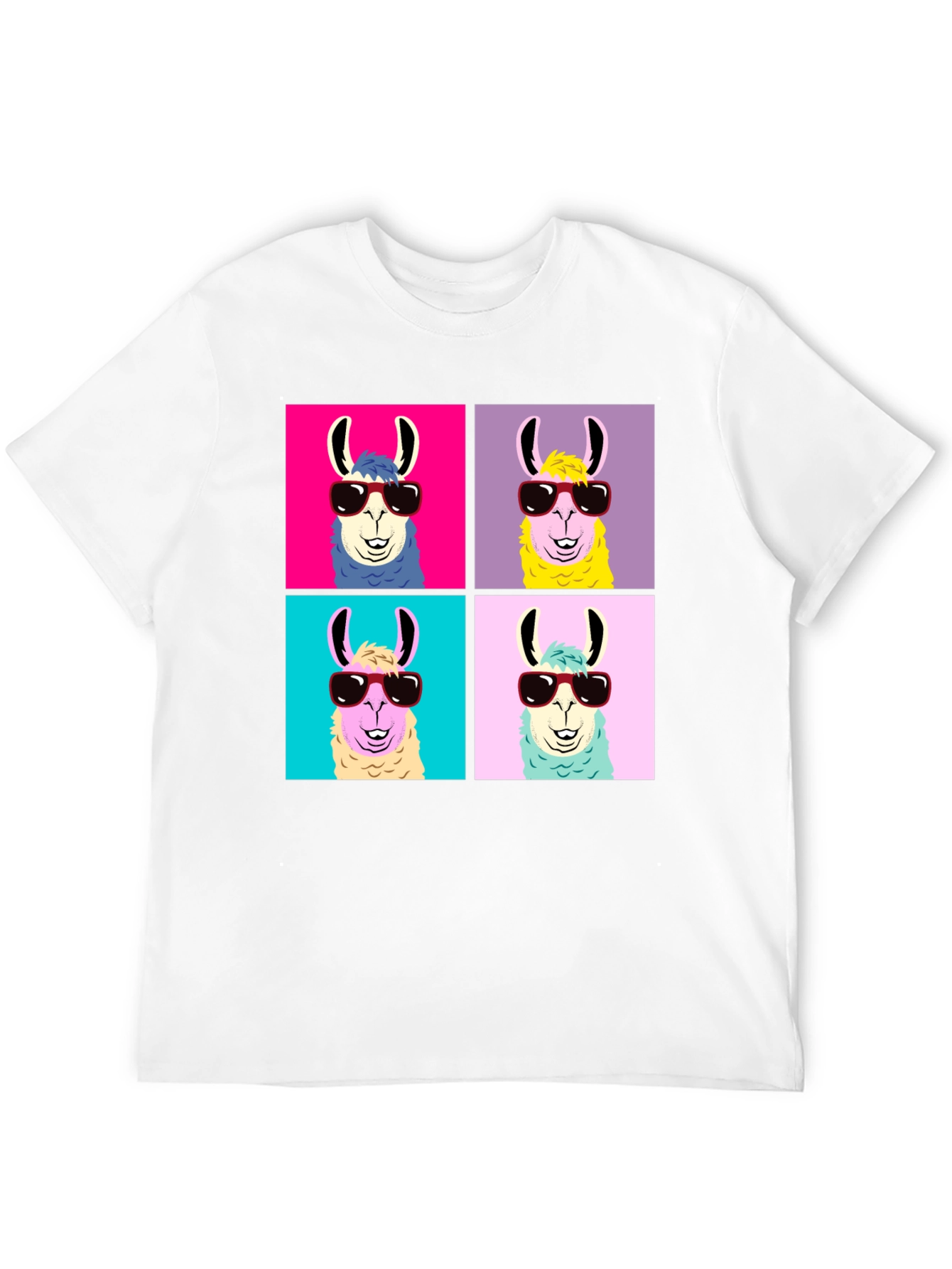 Llama Pop Art T-Shirt - Cool Animal Tee
