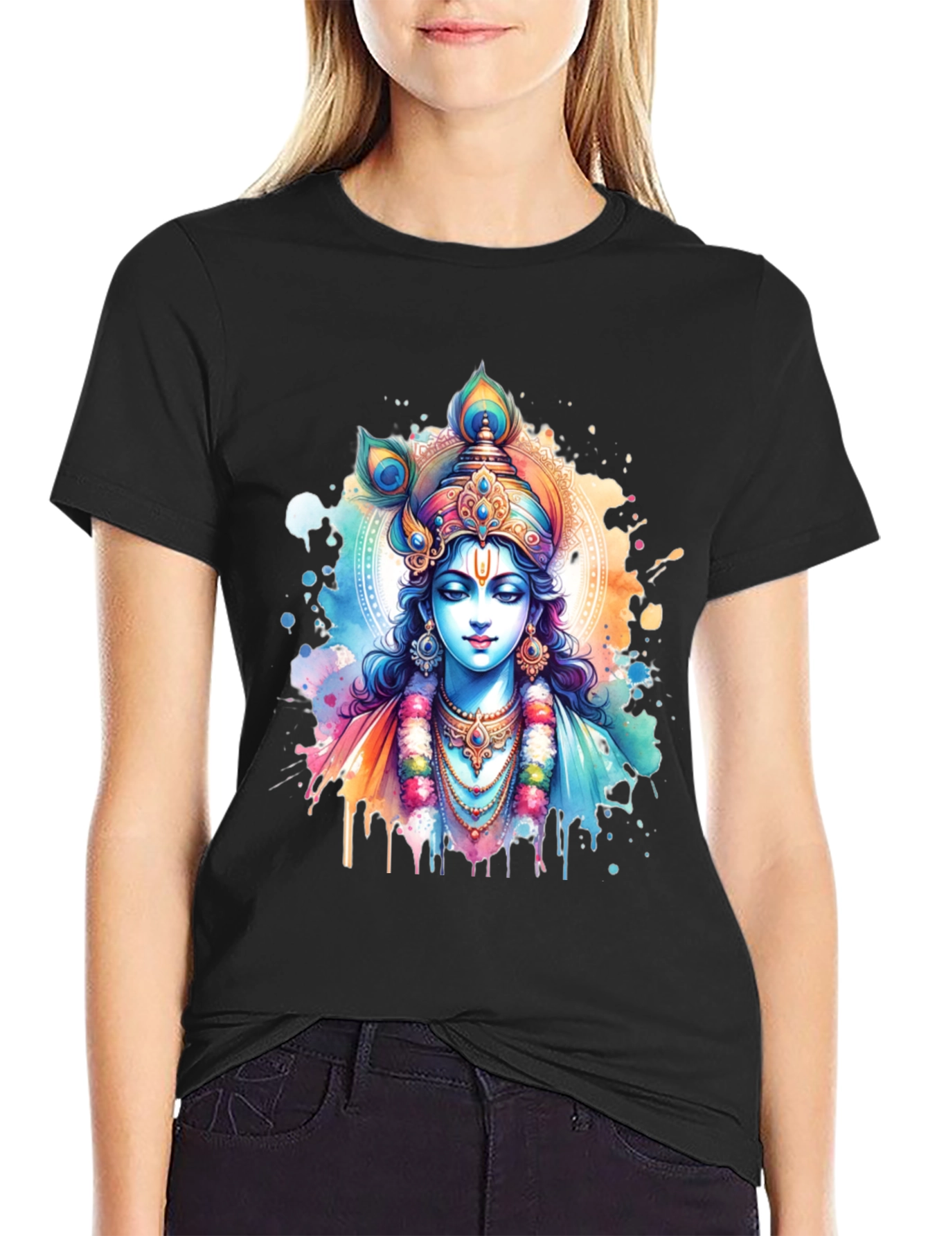 Krishna Art T-Shirt - Divine Graphic Tee