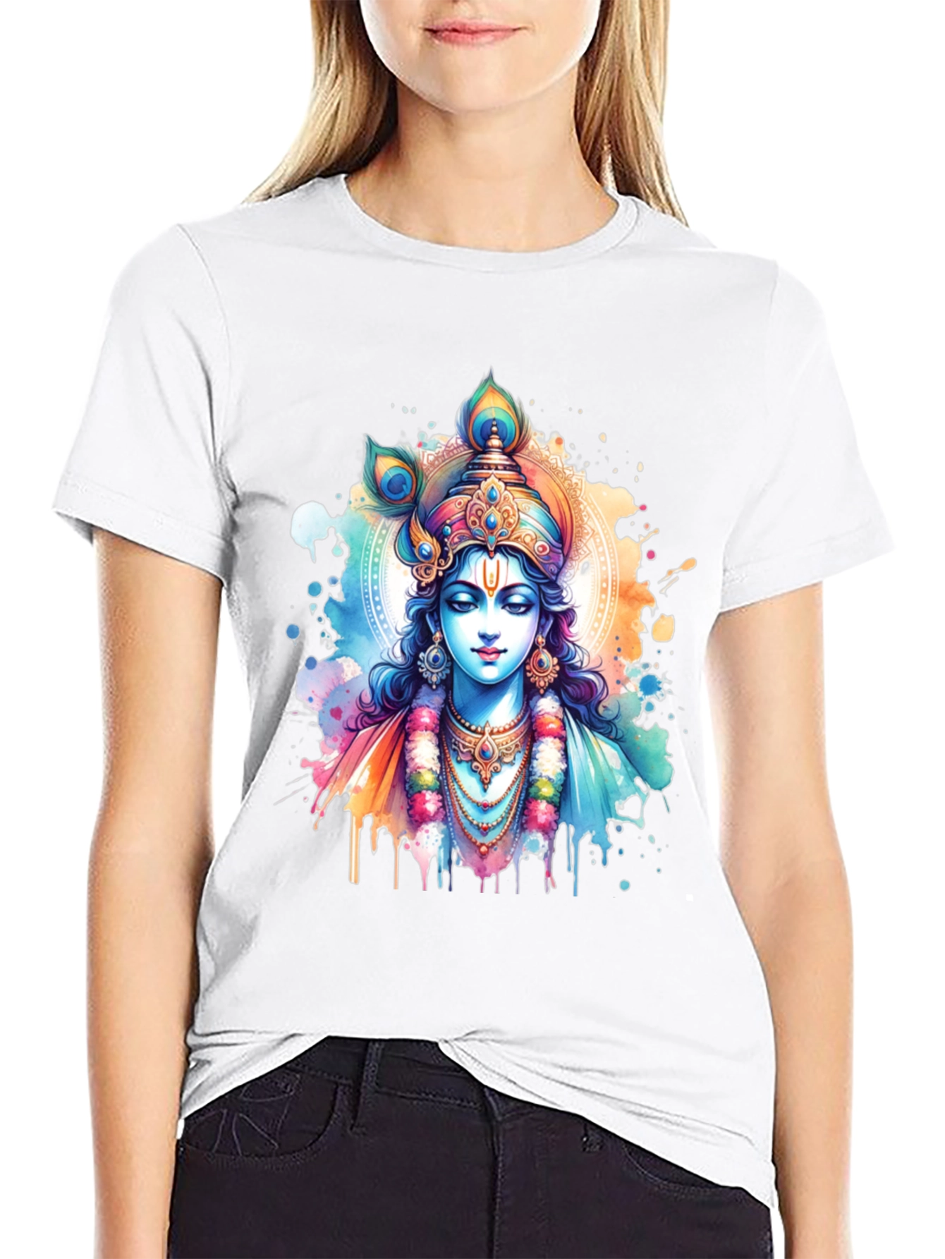 Krishna Art T-Shirt - Divine Graphic Tee