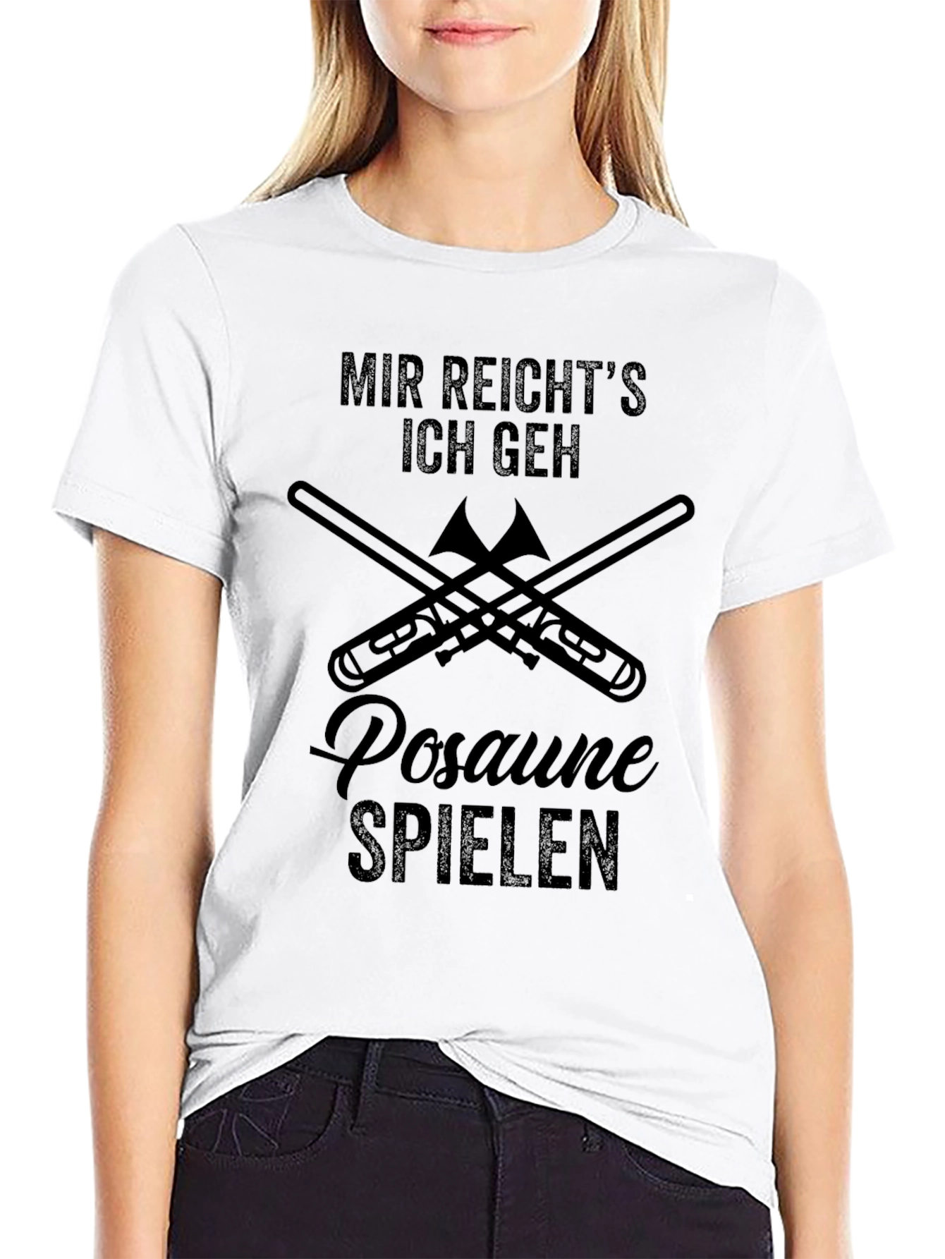 Mir Reichts Trombone Player Black T-Shirt
