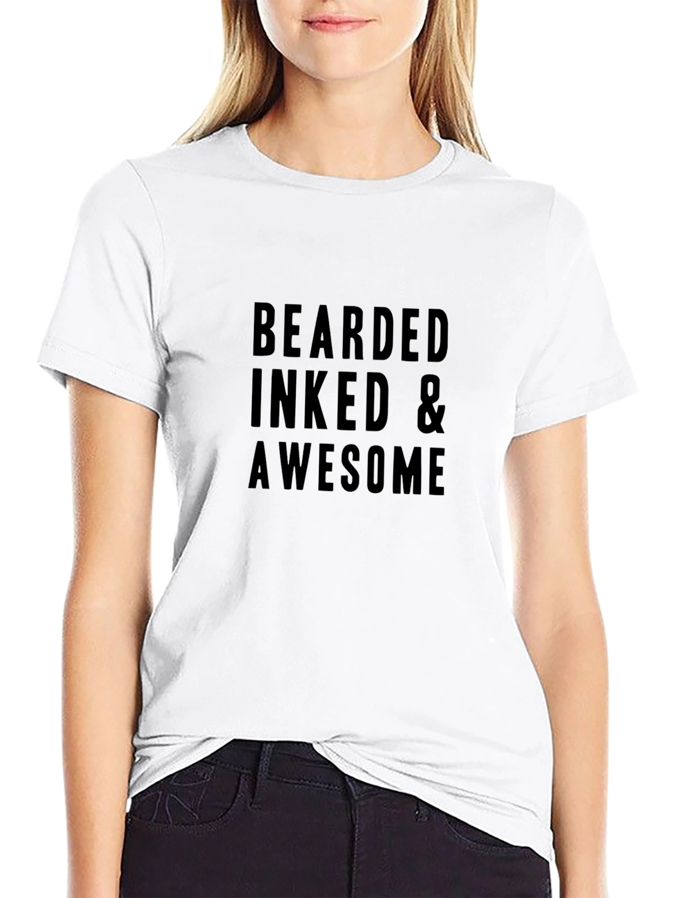 Bearded Inked & Awesome Graphic Tee - Black