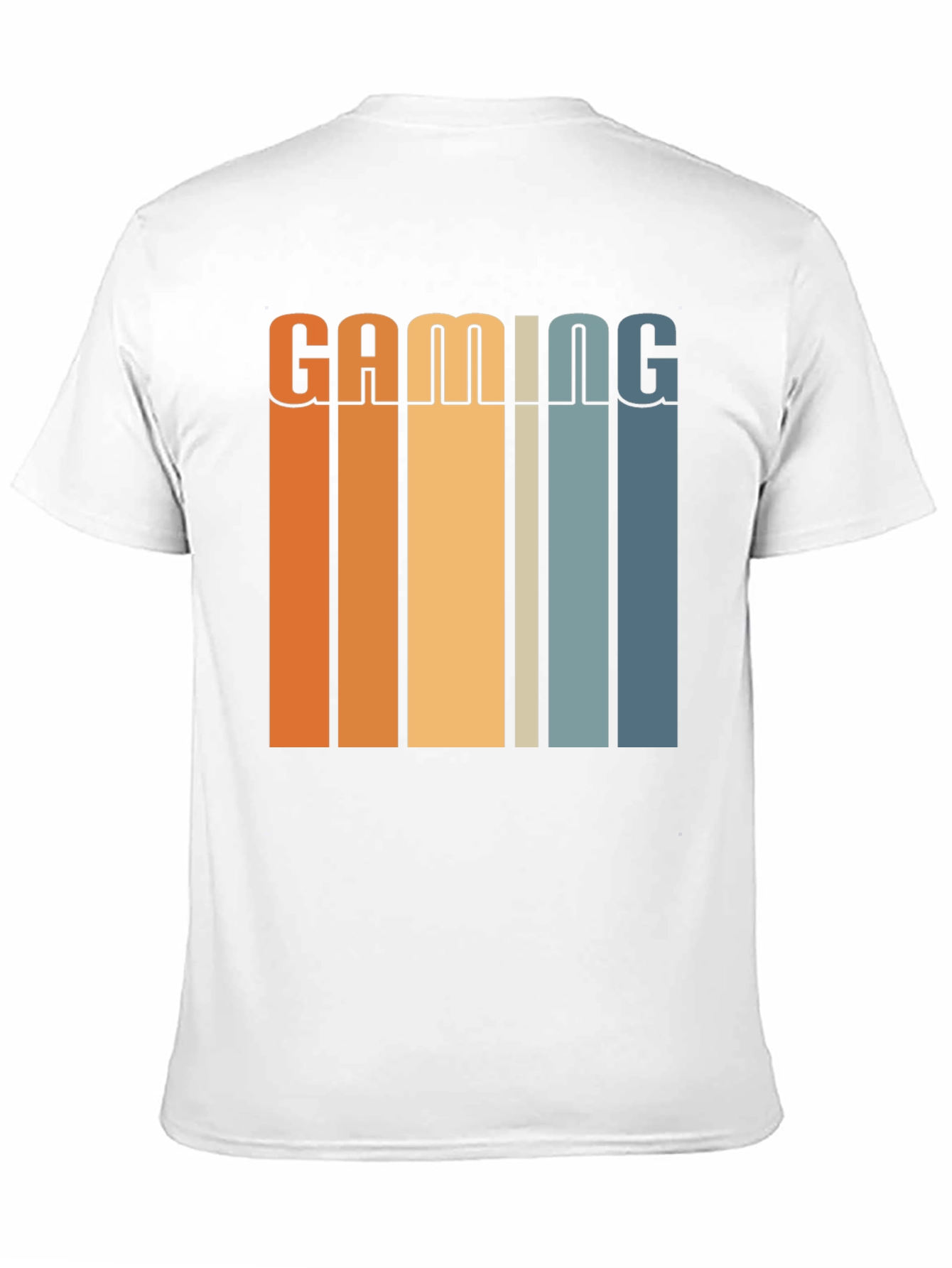 Gaming Retro Striped Graphic T-Shirt