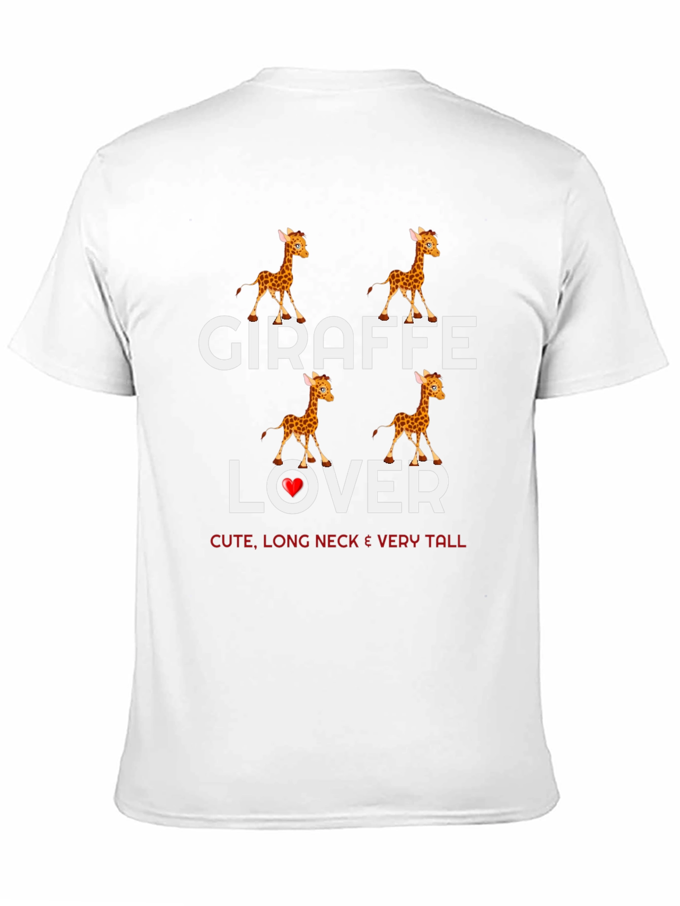 Giraffe Lover Graphic Tee - Cute Long Neck Design
