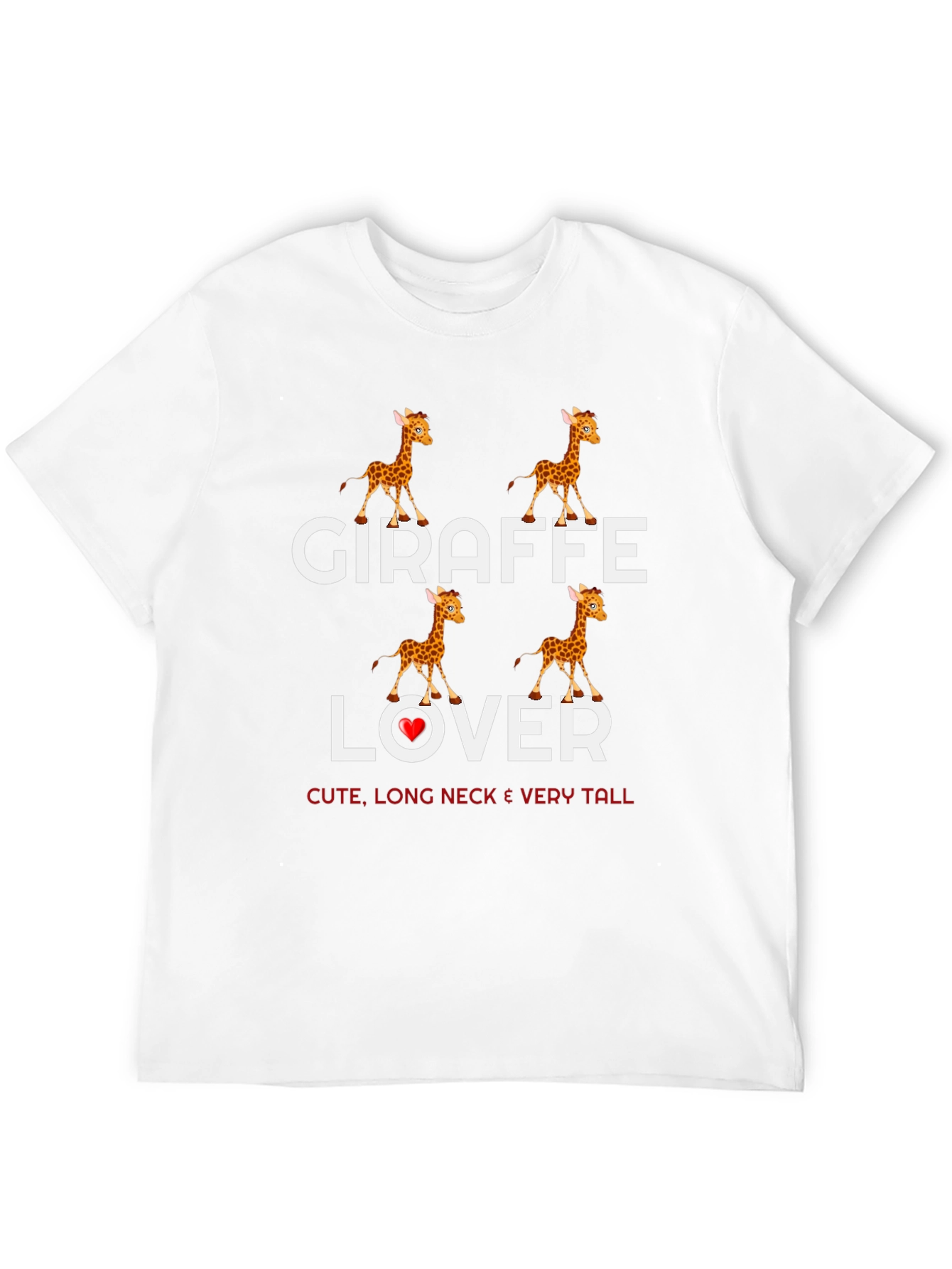 Giraffe Lover Graphic Tee - Cute Long Neck Design