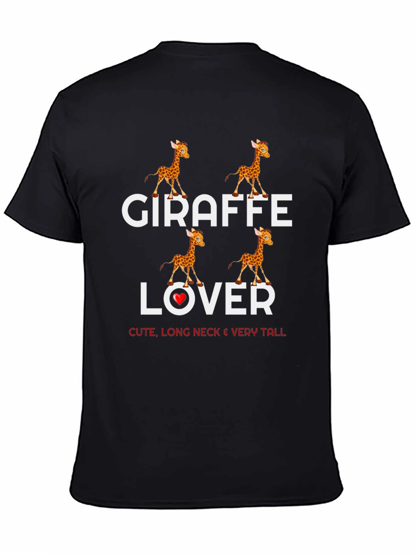 Giraffe Lover Graphic Tee - Cute Long Neck Design