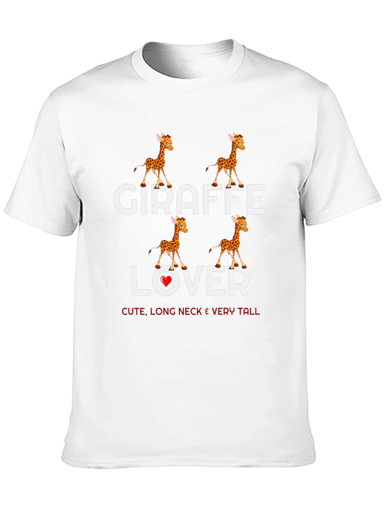 Giraffe Lover Graphic Tee - Cute Long Neck Design