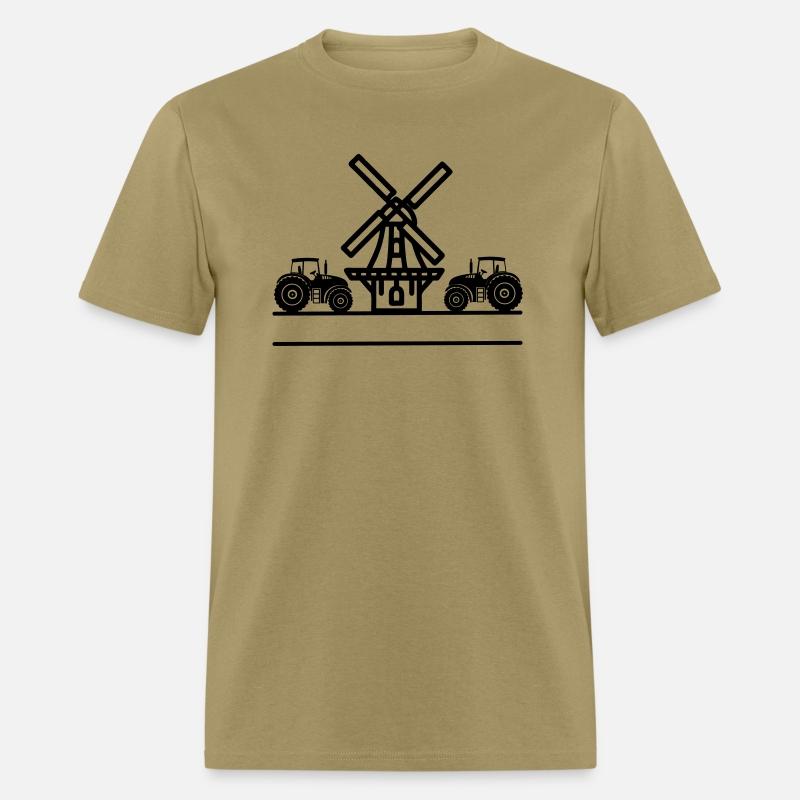 Mill and tractors