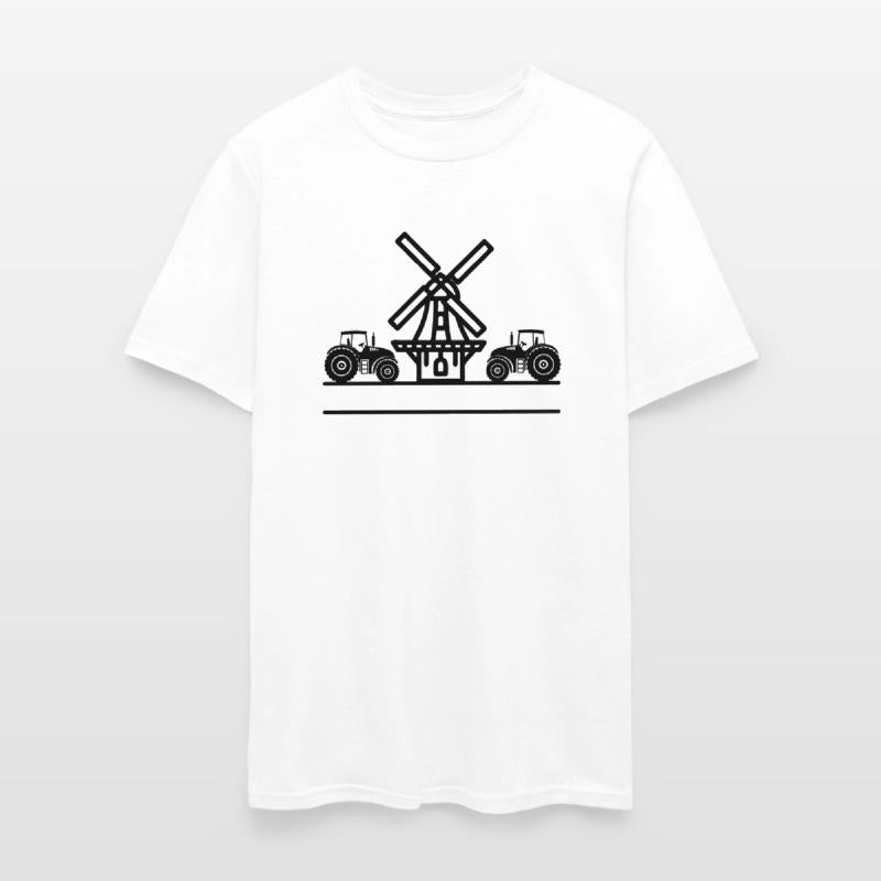 Mill and tractors