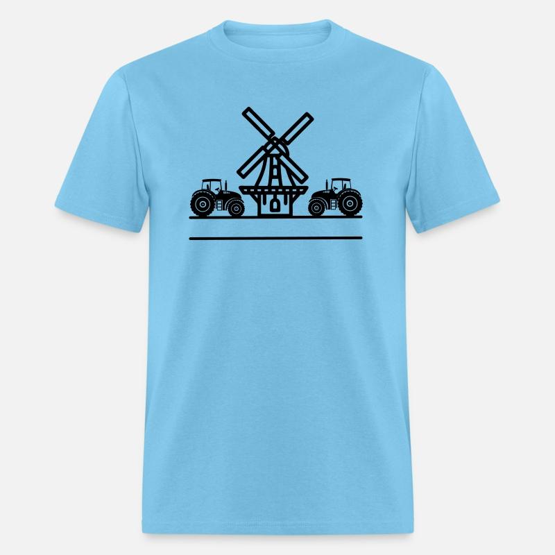 Mill and tractors