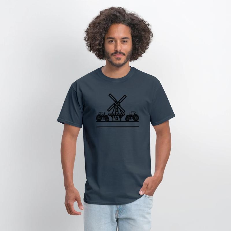 Mill and tractors