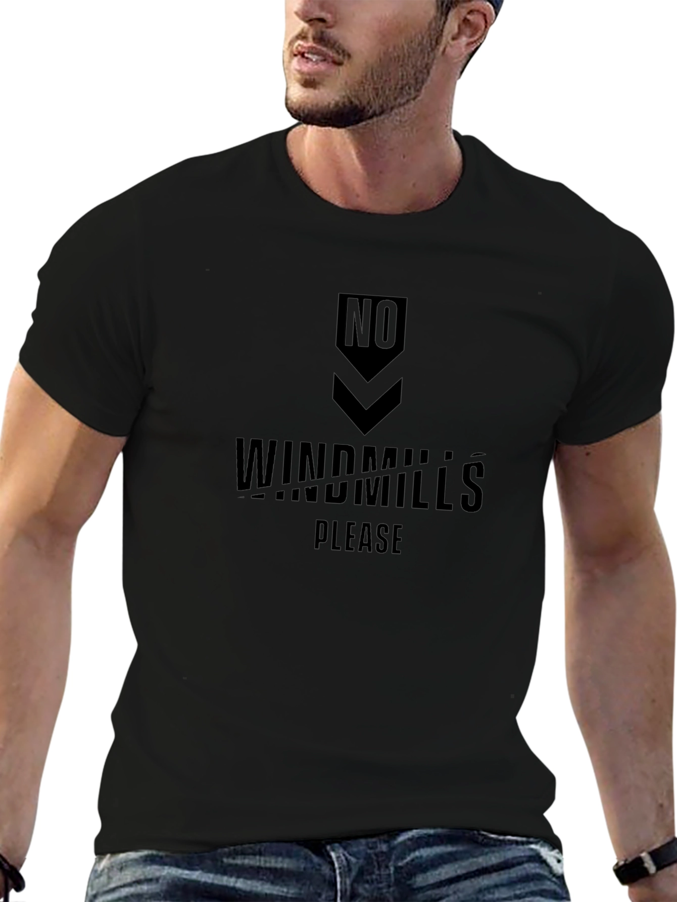No Windmills Please Graphic Tee - Soft Cotton