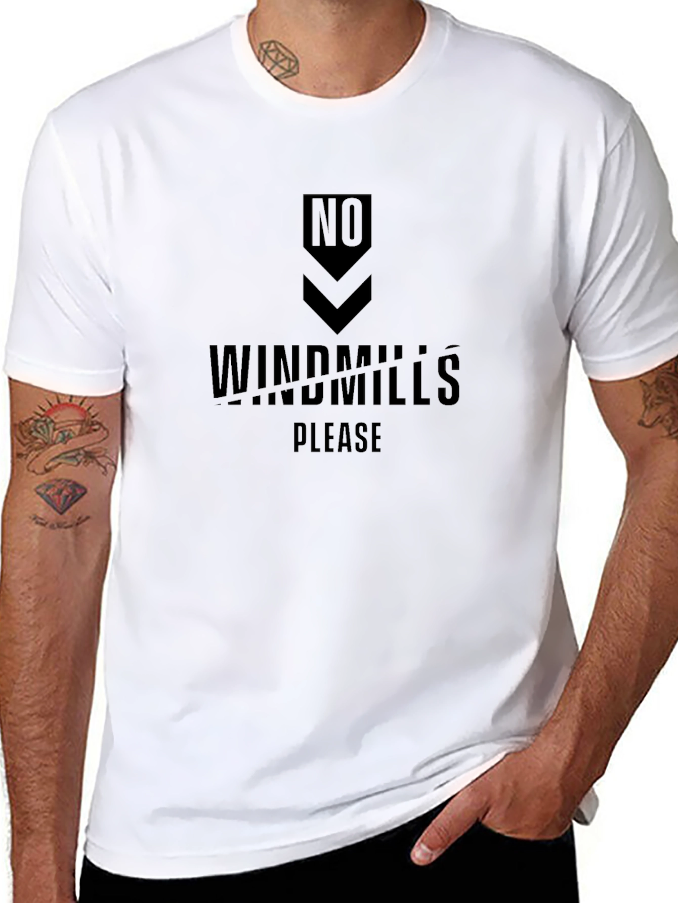 No Windmills Please Graphic Tee - Soft Cotton
