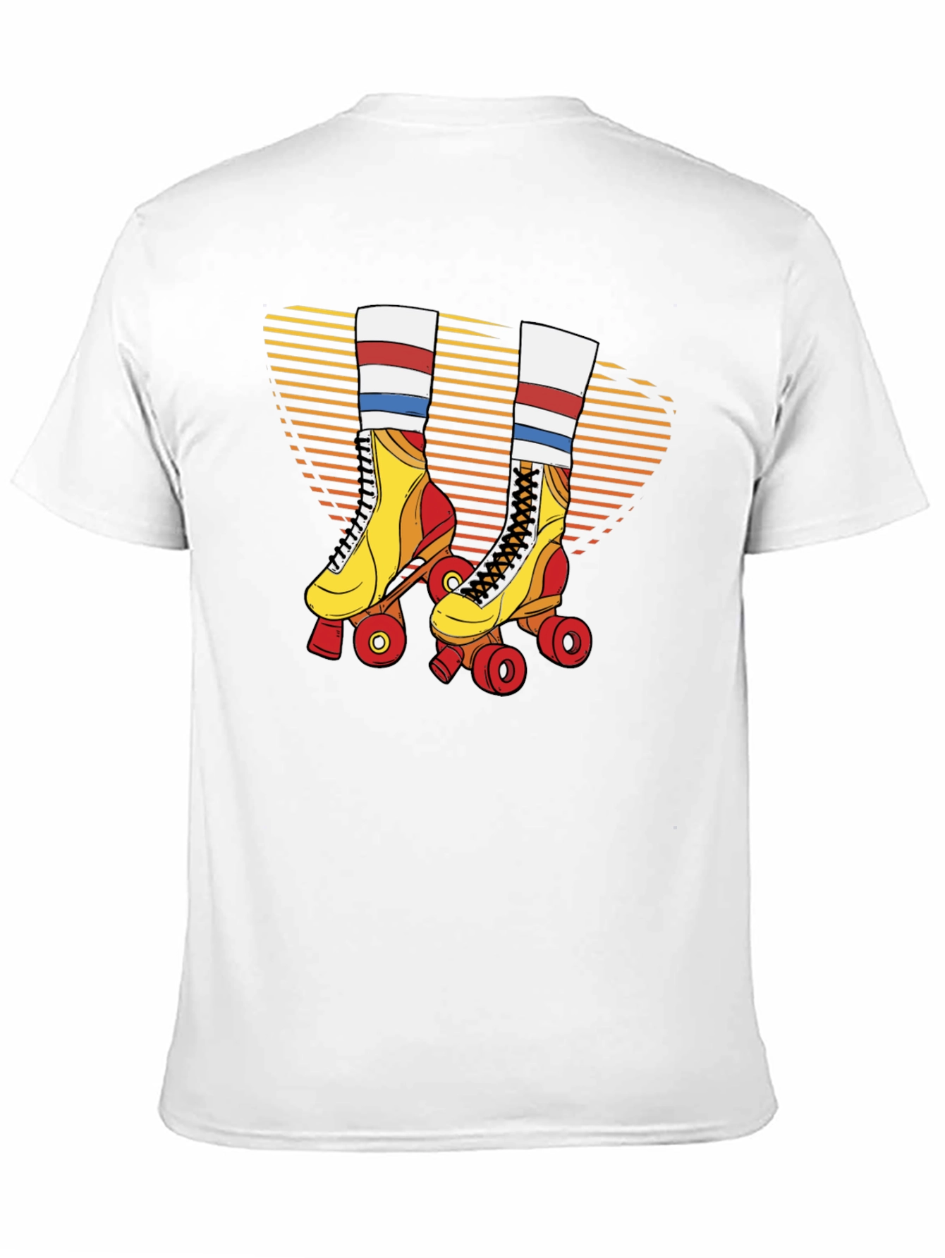 Retro Roller Skate Graphic Tee - Black
