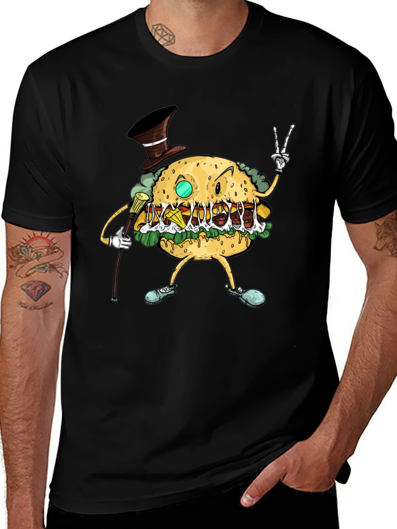 Cartoon Burger T-Shirt