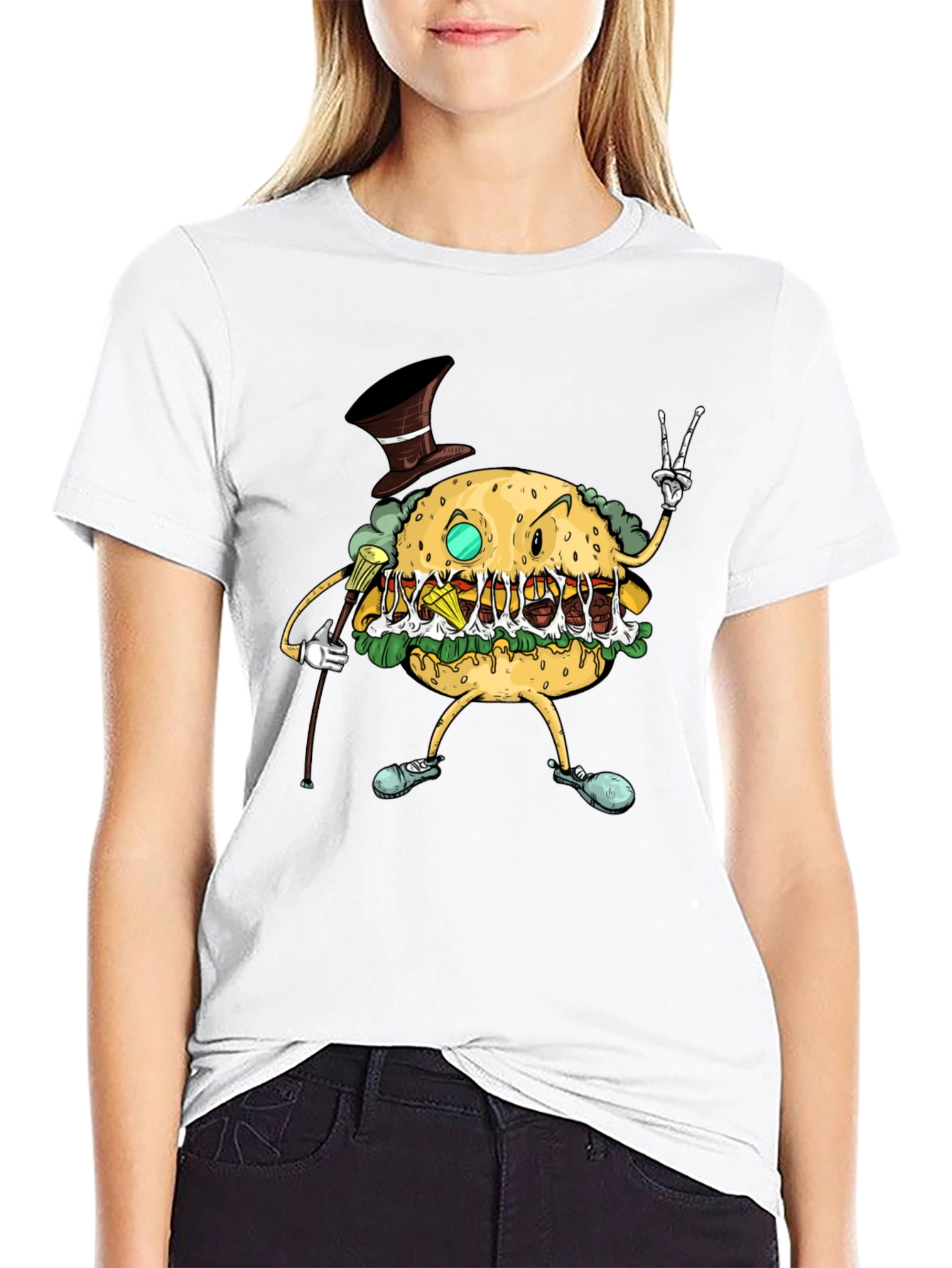 Cartoon Burger T-Shirt