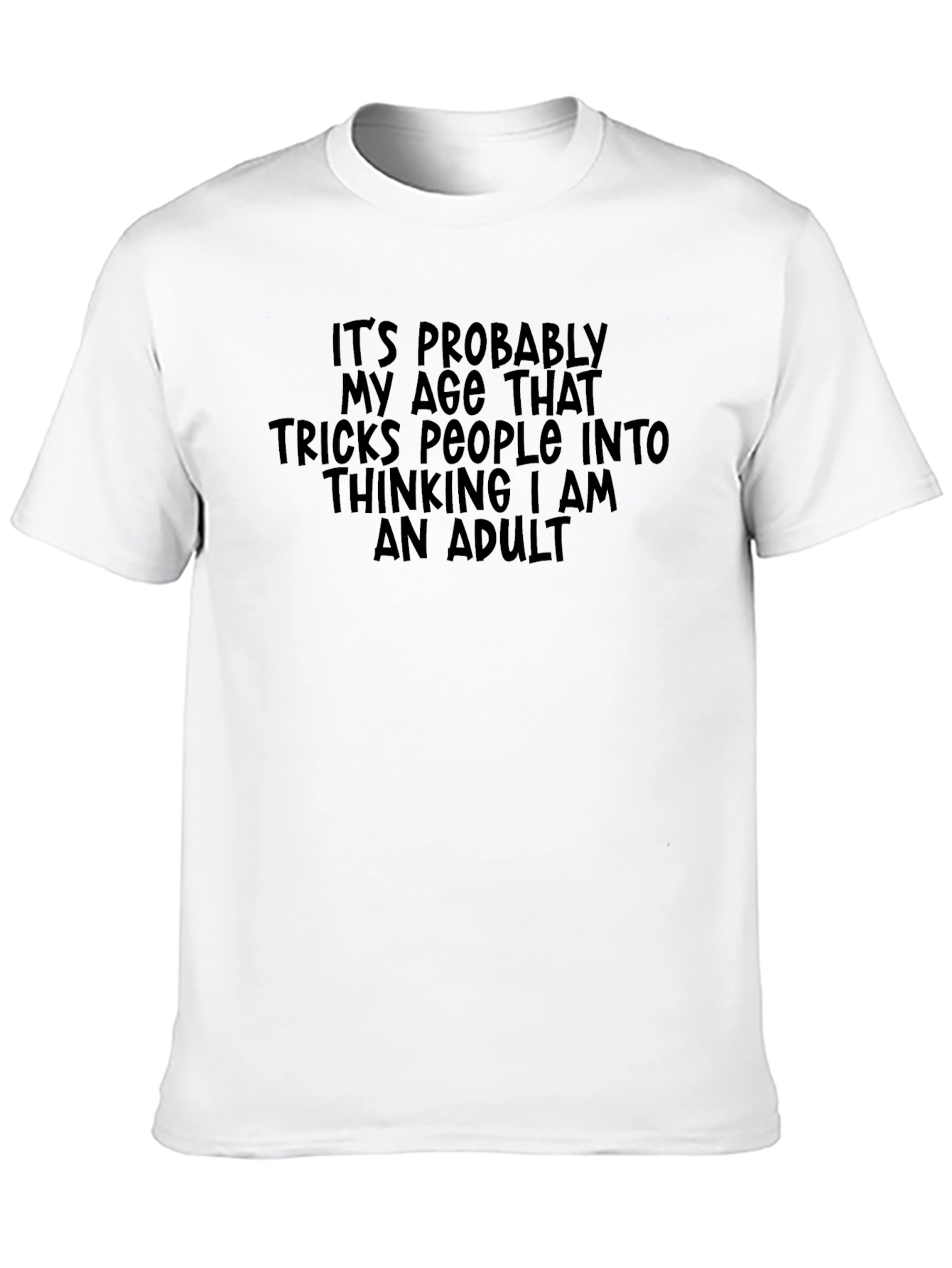 Funny Age Adulting Graphic Tee - Black