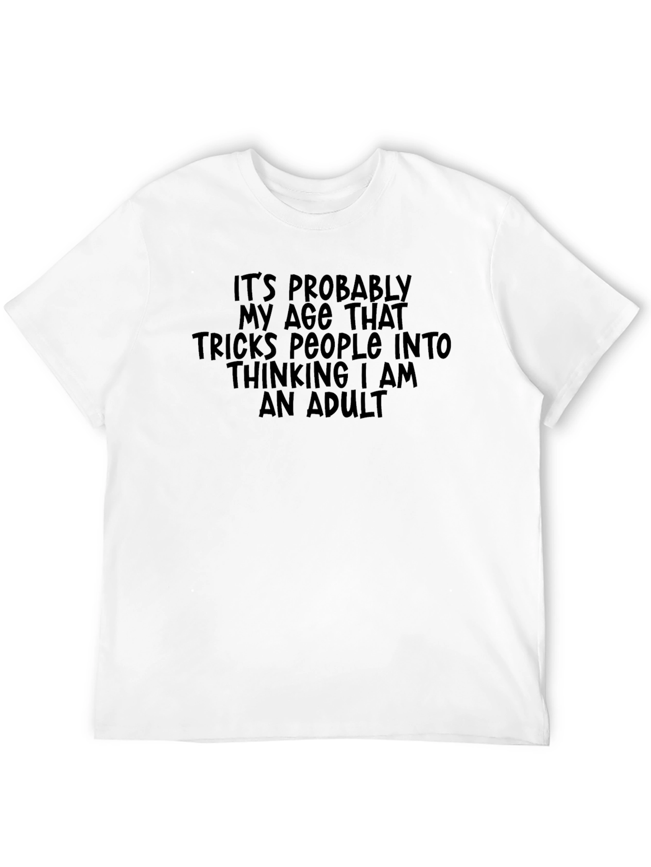 Funny Age Adulting Graphic Tee - Black