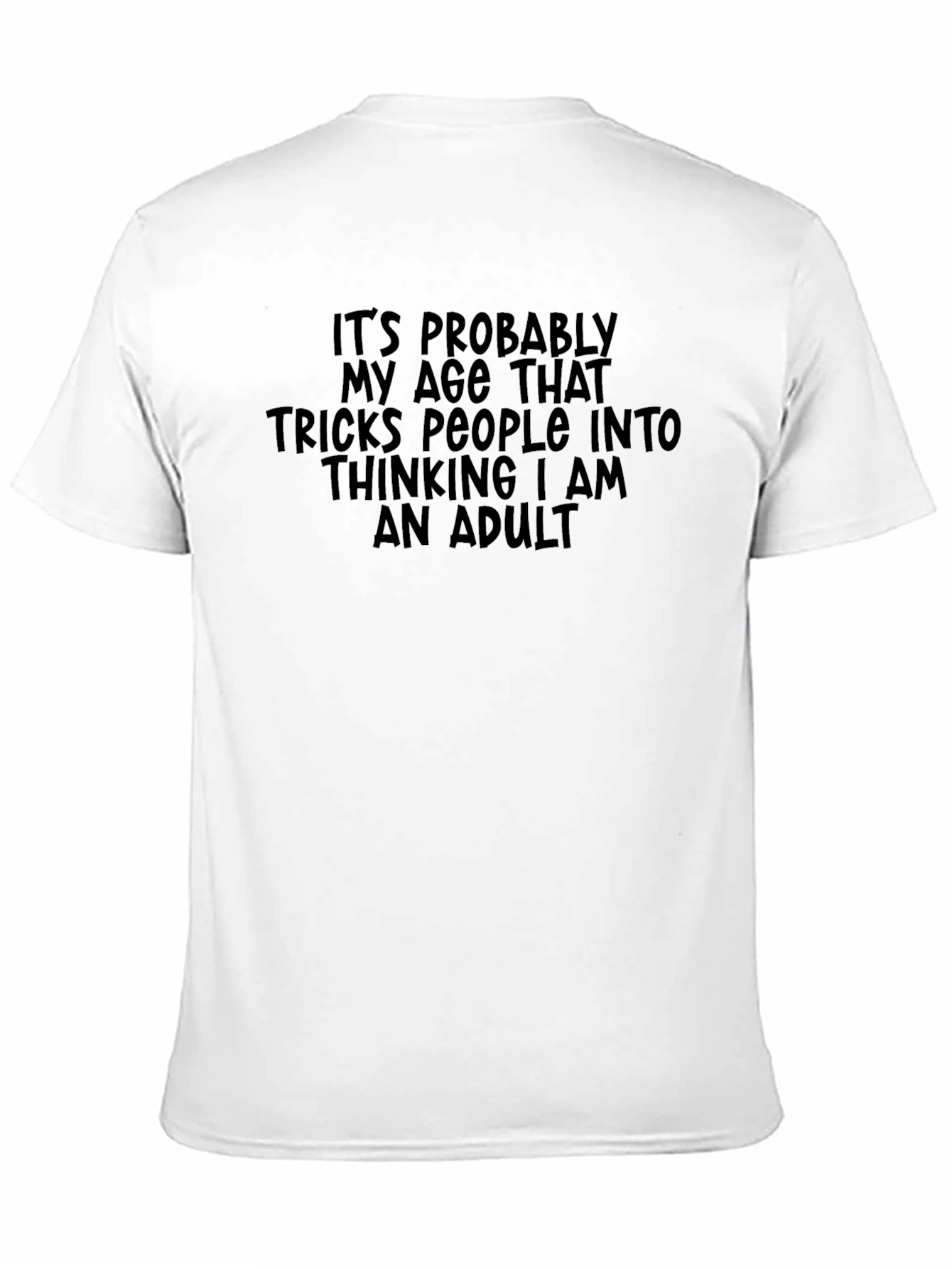 Funny Age Adulting Graphic Tee - Black