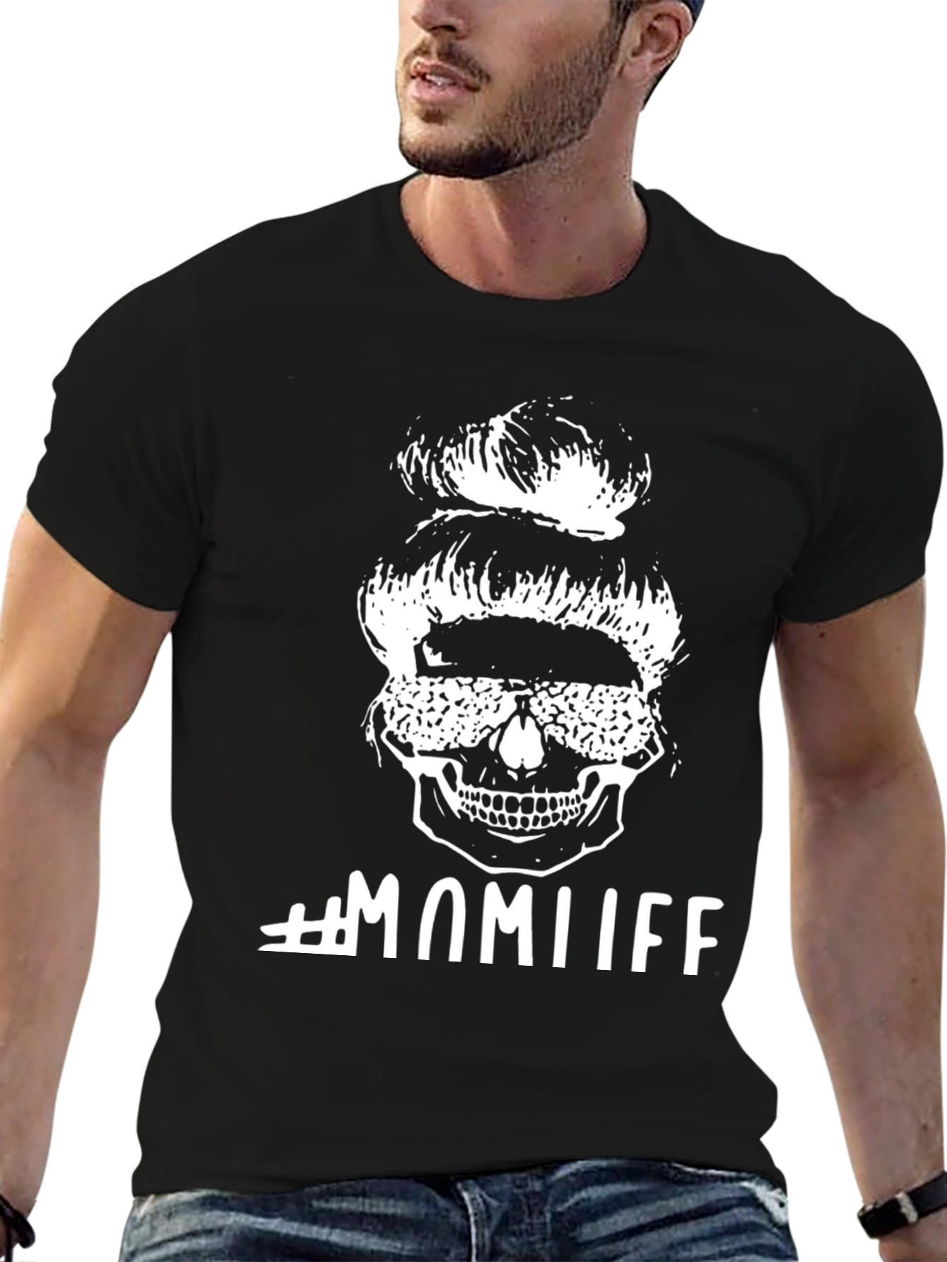 Mom Life Skull Graphic T-Shirt