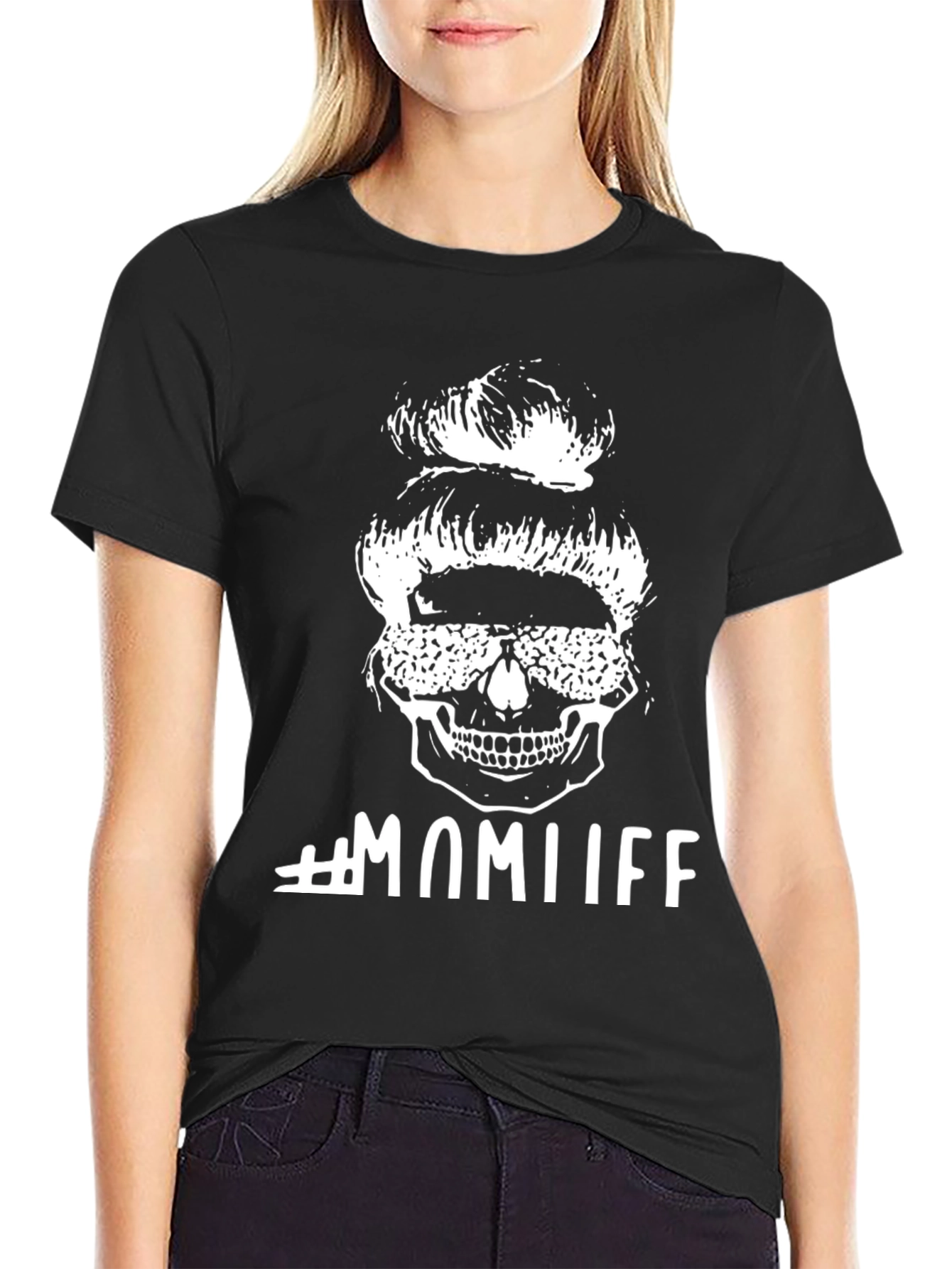 Mom Life Skull Graphic T-Shirt