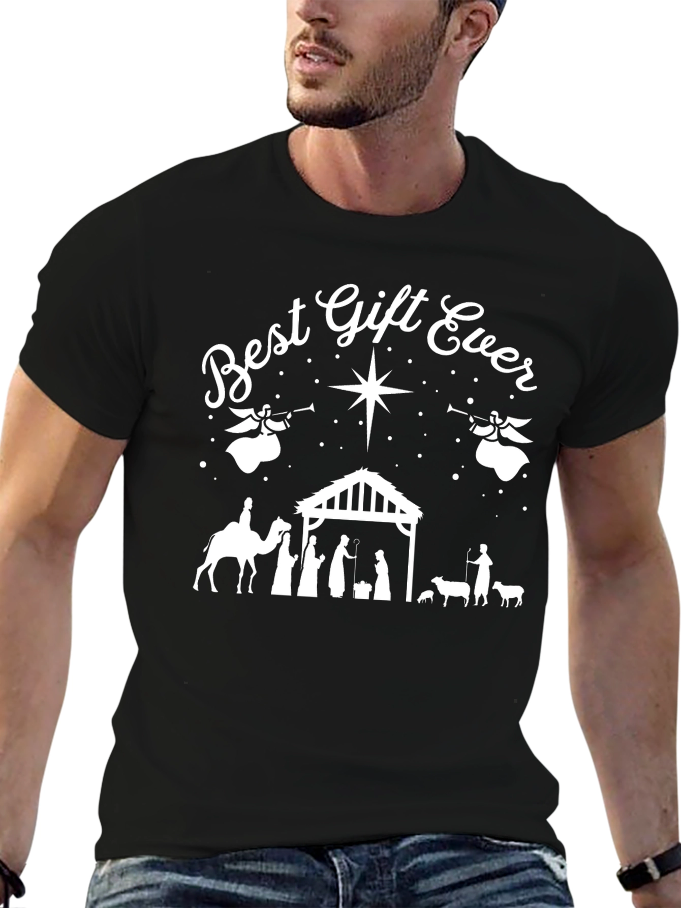 Best Gift Ever Nativity Scene Graphic Tee