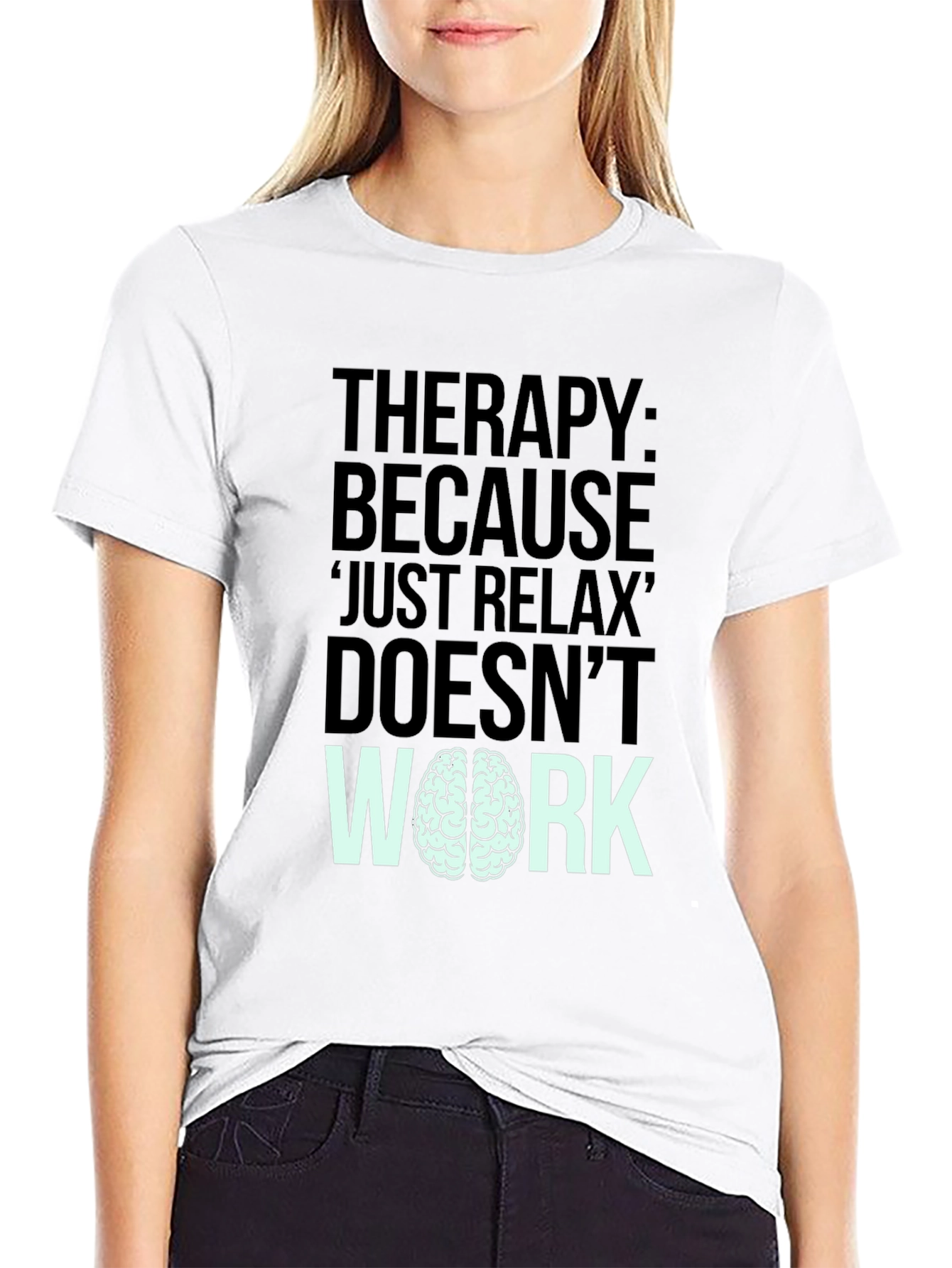 Therapy Brain Black Humor Graphic T-Shirt