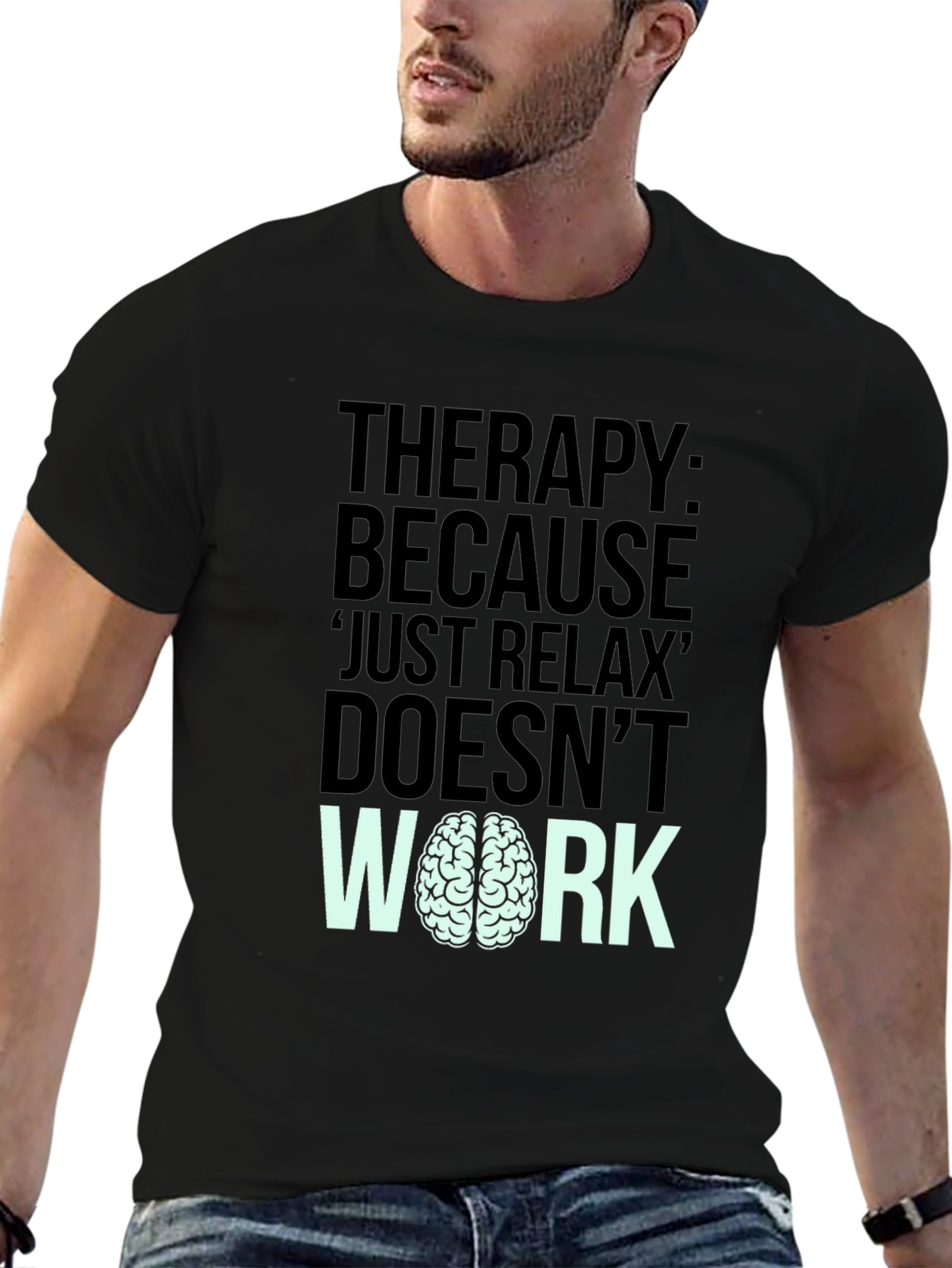 Therapy Brain Black Humor Graphic T-Shirt