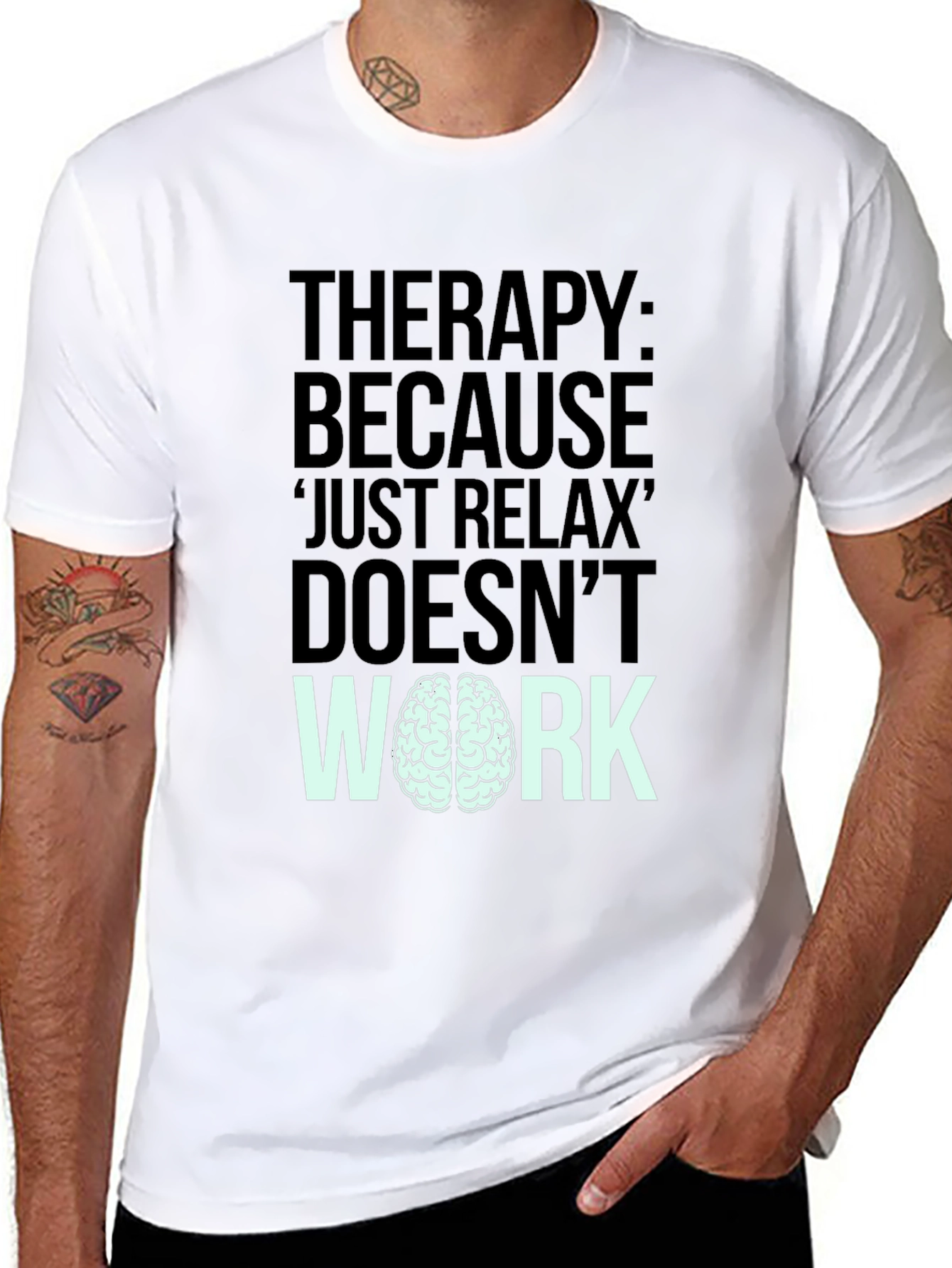 Therapy Brain Black Humor Graphic T-Shirt