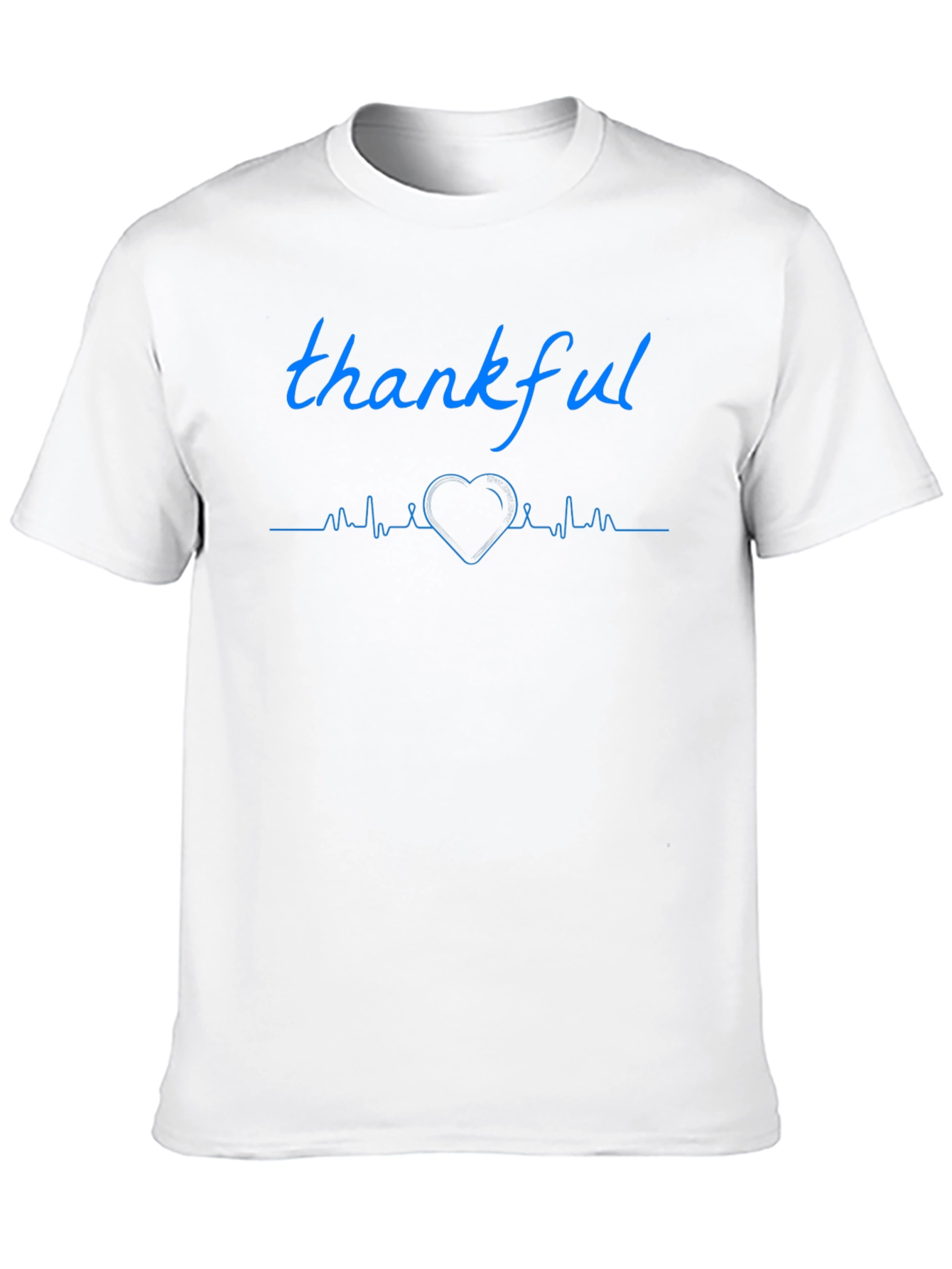 Thankful Heartbeat Graphic Tee - Soft Cotton Blend
