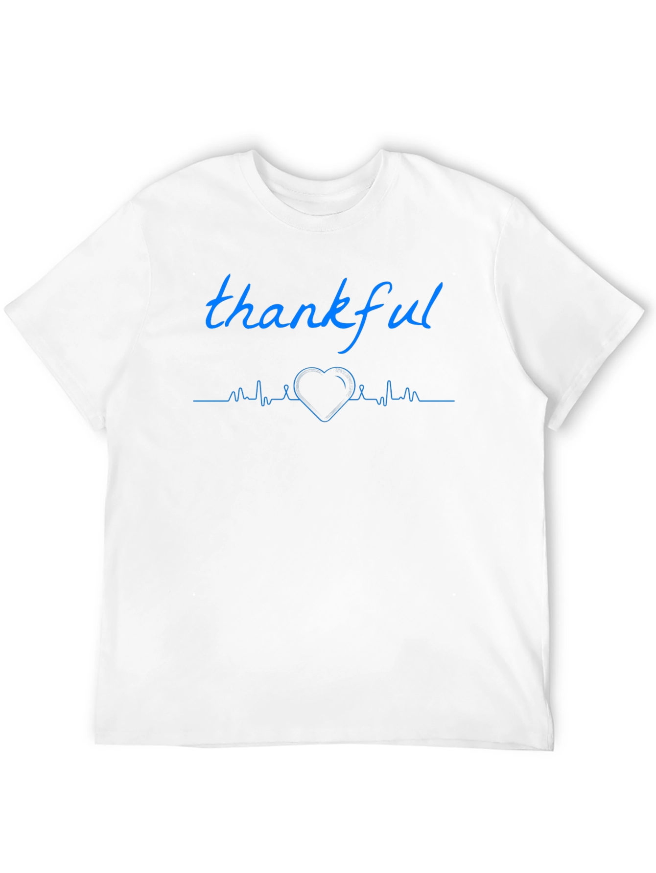 Thankful Heartbeat Graphic Tee - Soft Cotton Blend