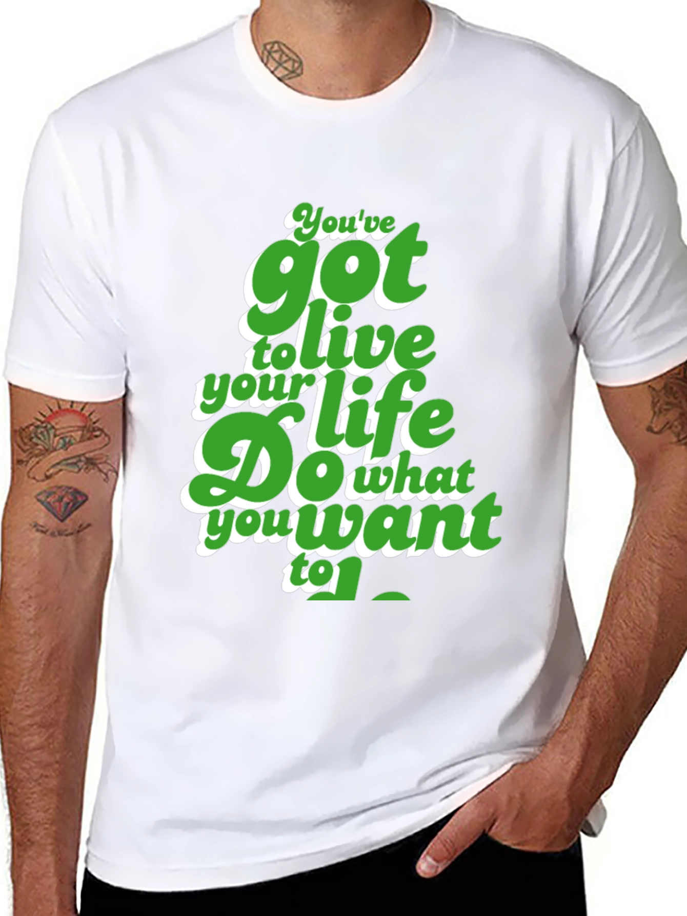 Motivational Graphic Tee - Live Your Life T-Shirt