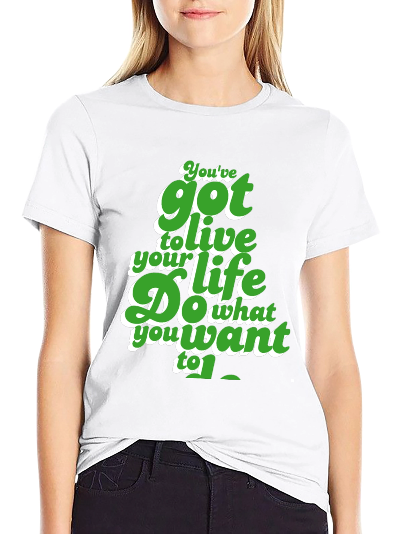 Motivational Graphic Tee - Live Your Life T-Shirt