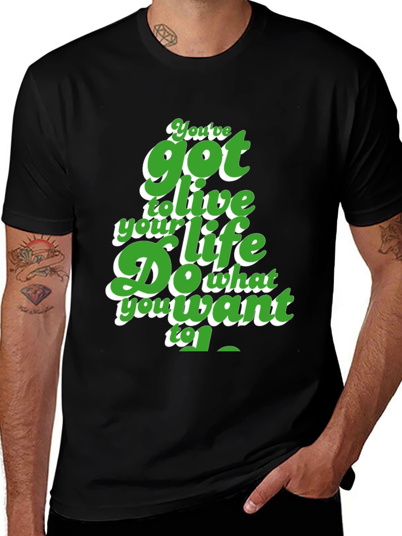 Motivational Graphic Tee - Live Your Life T-Shirt