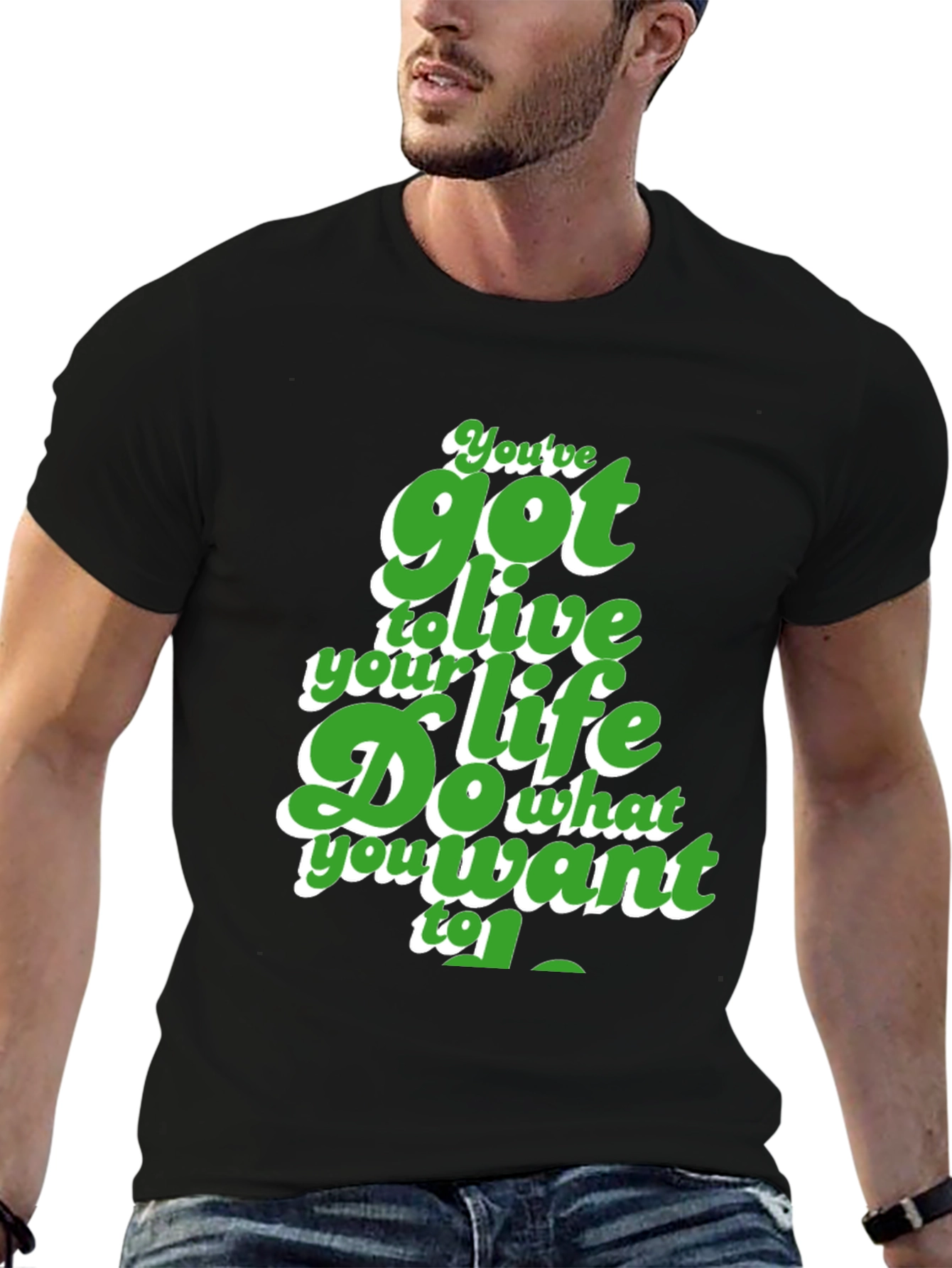 Motivational Graphic Tee - Live Your Life T-Shirt