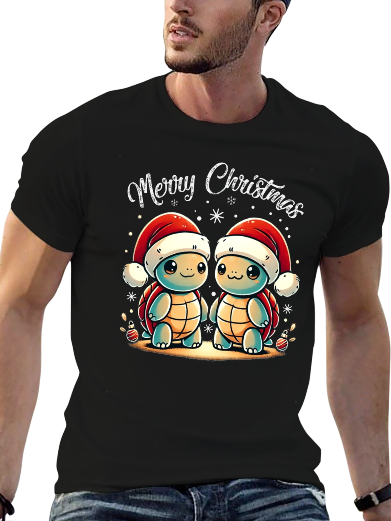 Christmas Turtle T-Shirt - Festive Holiday Apparel