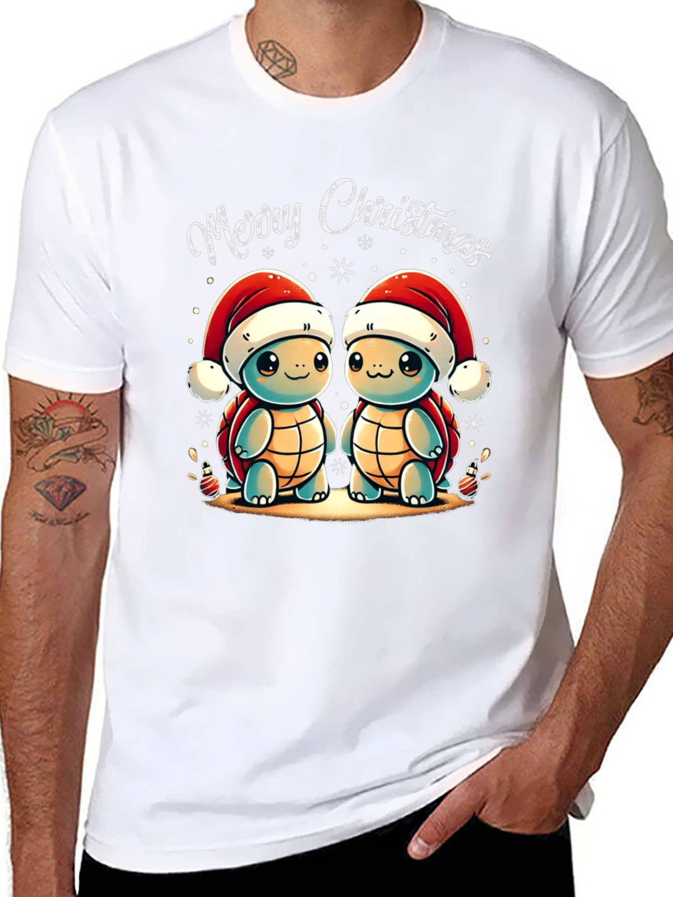 Christmas Turtle T-Shirt - Festive Holiday Apparel