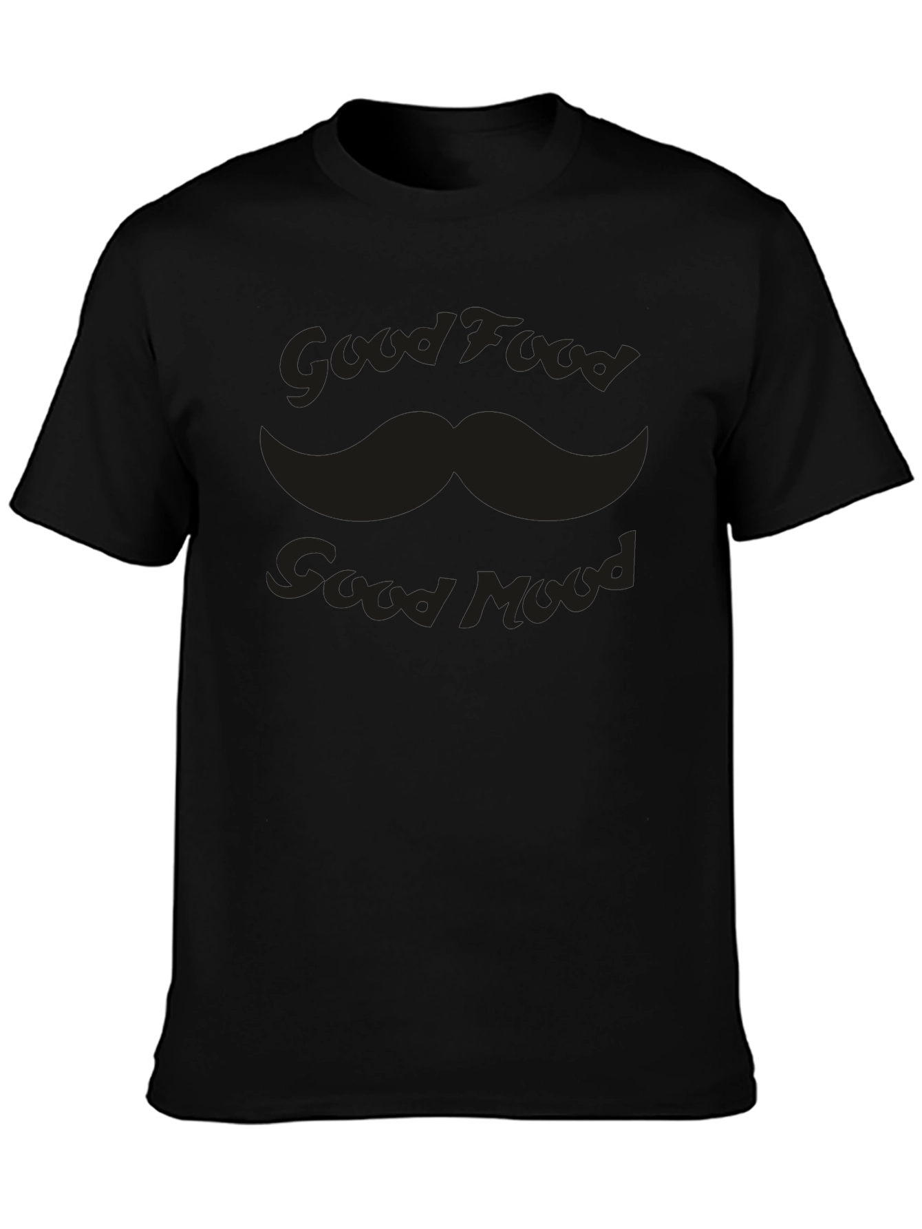 Good Food Good Mood Graphic Tee - Black