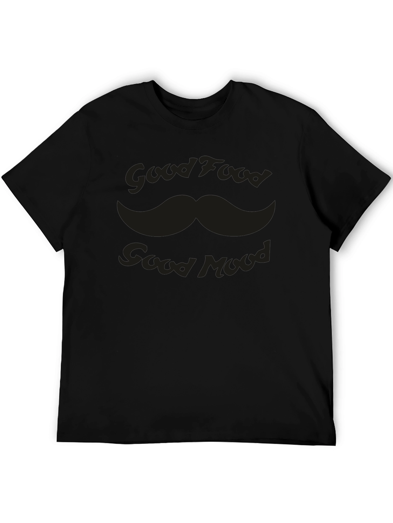 Good Food Good Mood Graphic Tee - Black