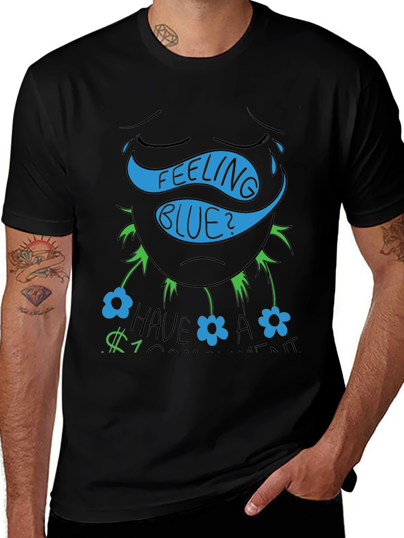 Feeling Blue? Funny Graphic T-Shirt