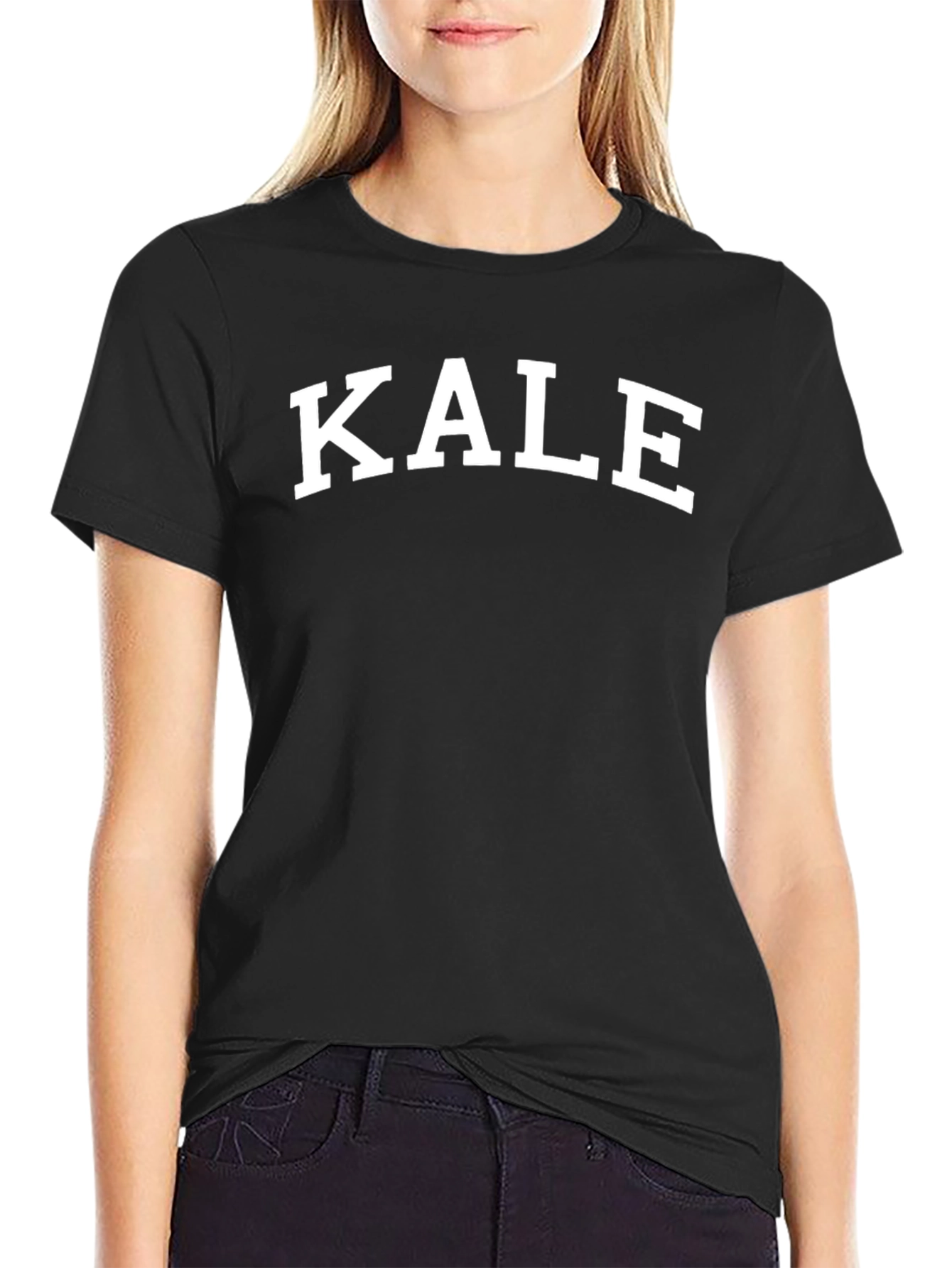 KALE T-Shirt - Black Bold College Font