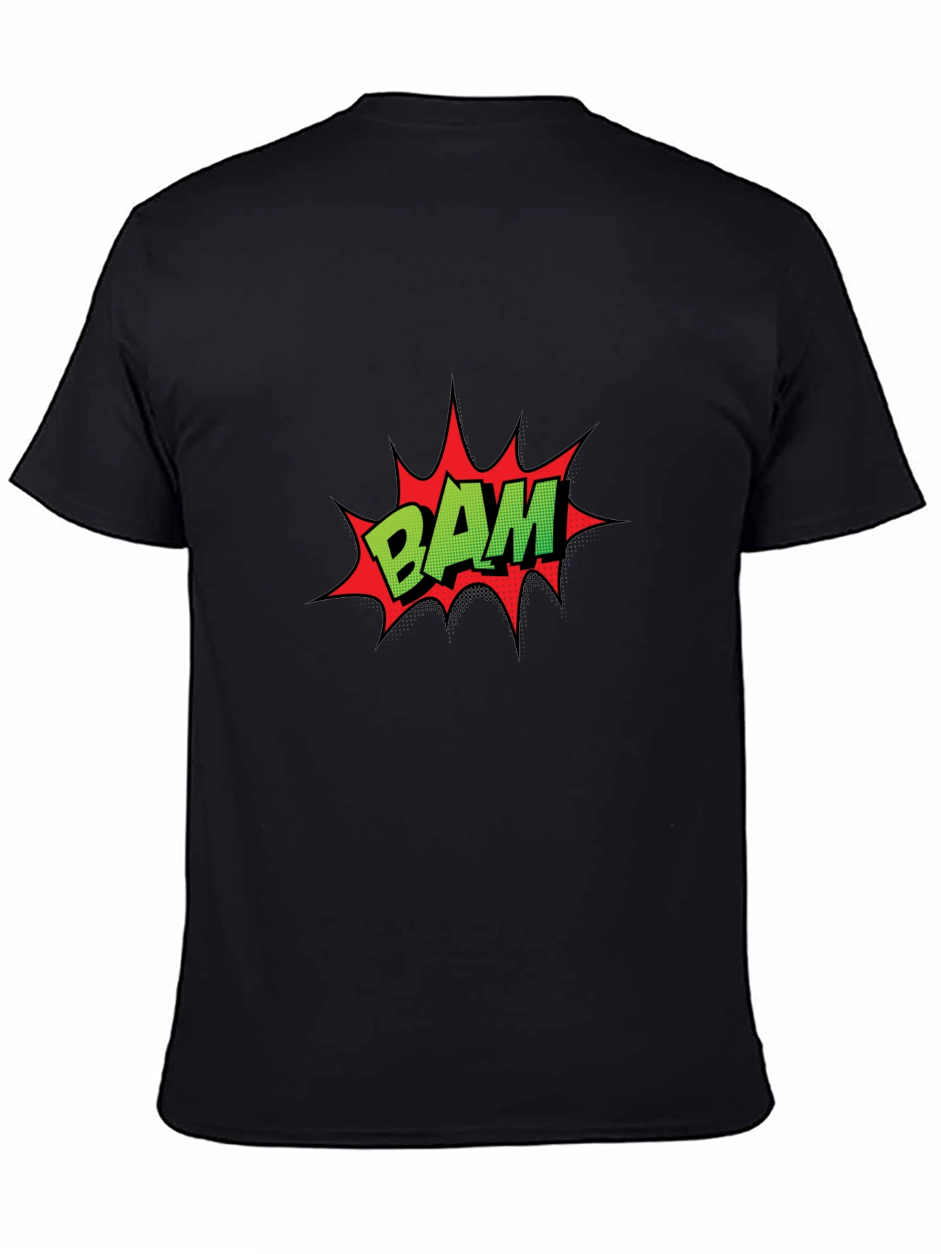 Comic Book Style BAM Black T-Shirt