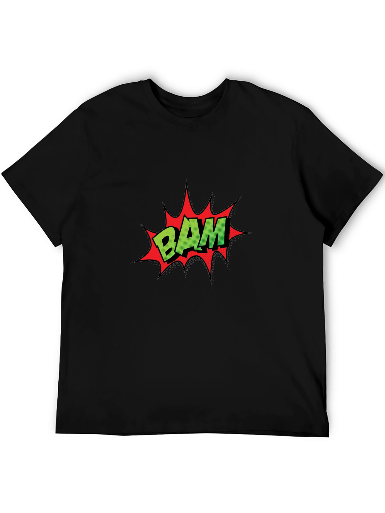 Comic Book Style BAM Black T-Shirt